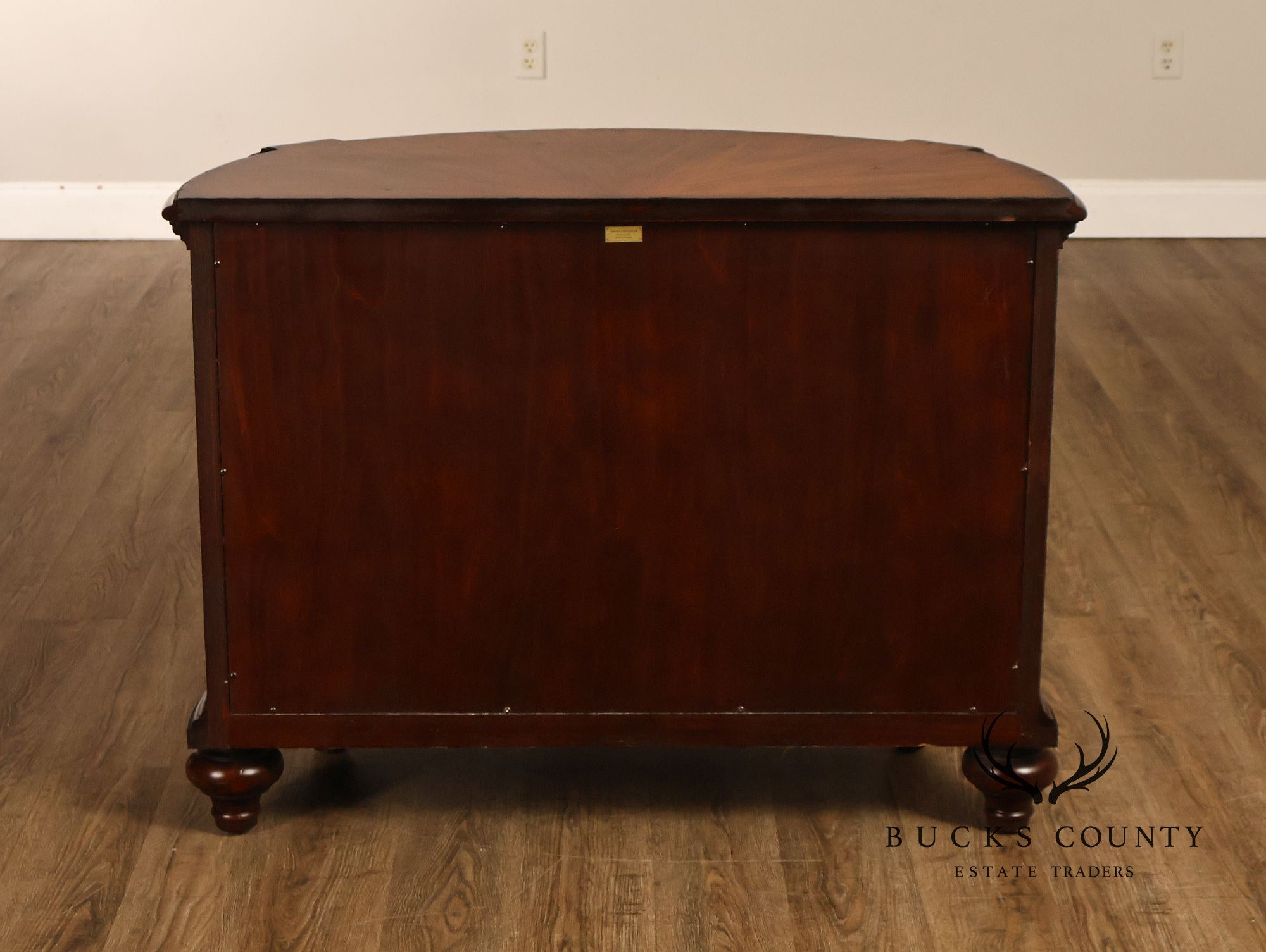 Maitland-Smith Pair Of Mahogany Three Drawer Chest Nightstands