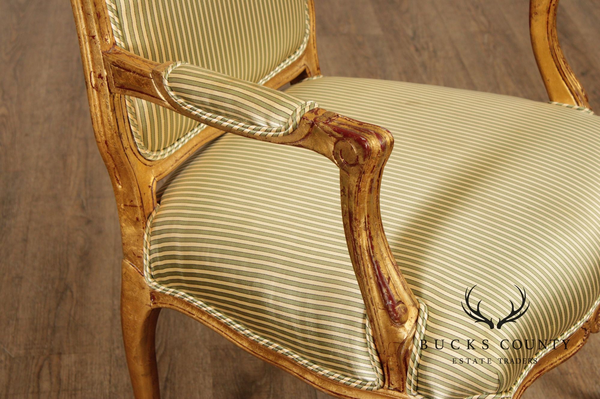French Louis XV Style Set of Eight Giltwood Dining Armchairs