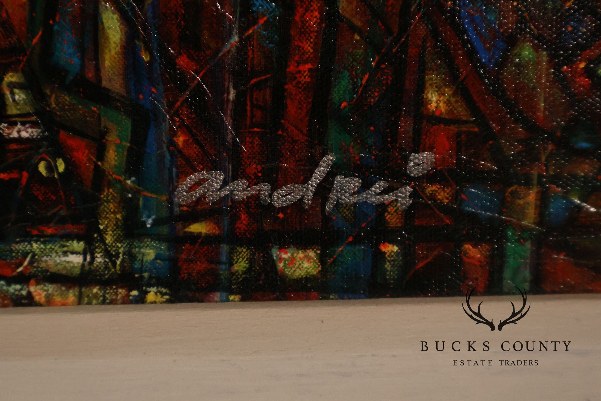 Andrei Protsouk Hand-Embellished Print, 'London Time'