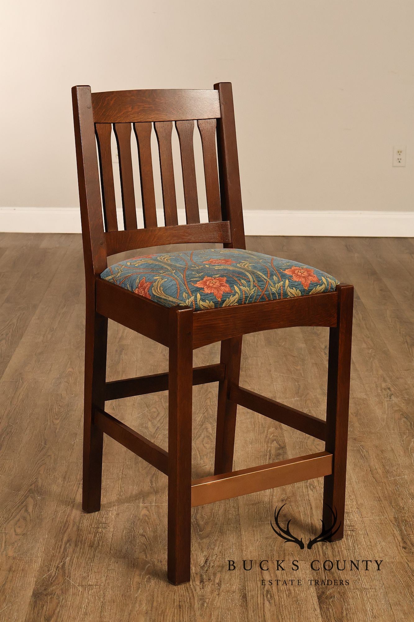 Stickley Mission Collection Set Of Four Cottage Style Bar Stools