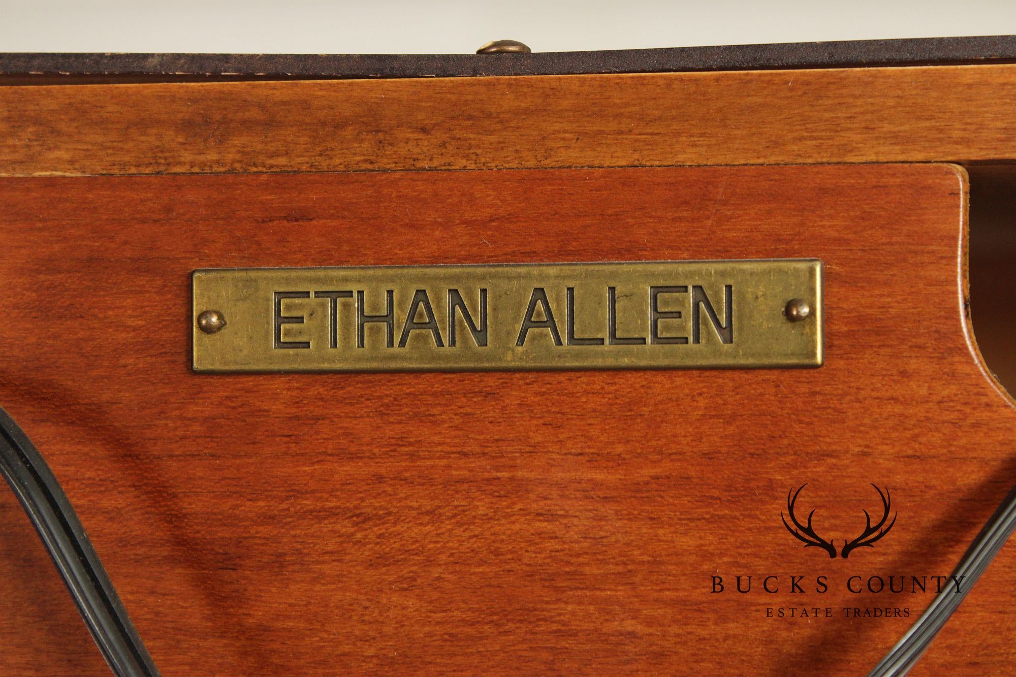 Ethan Allen 'Townhouse' Burlwood Bookcase China Display Cabinet