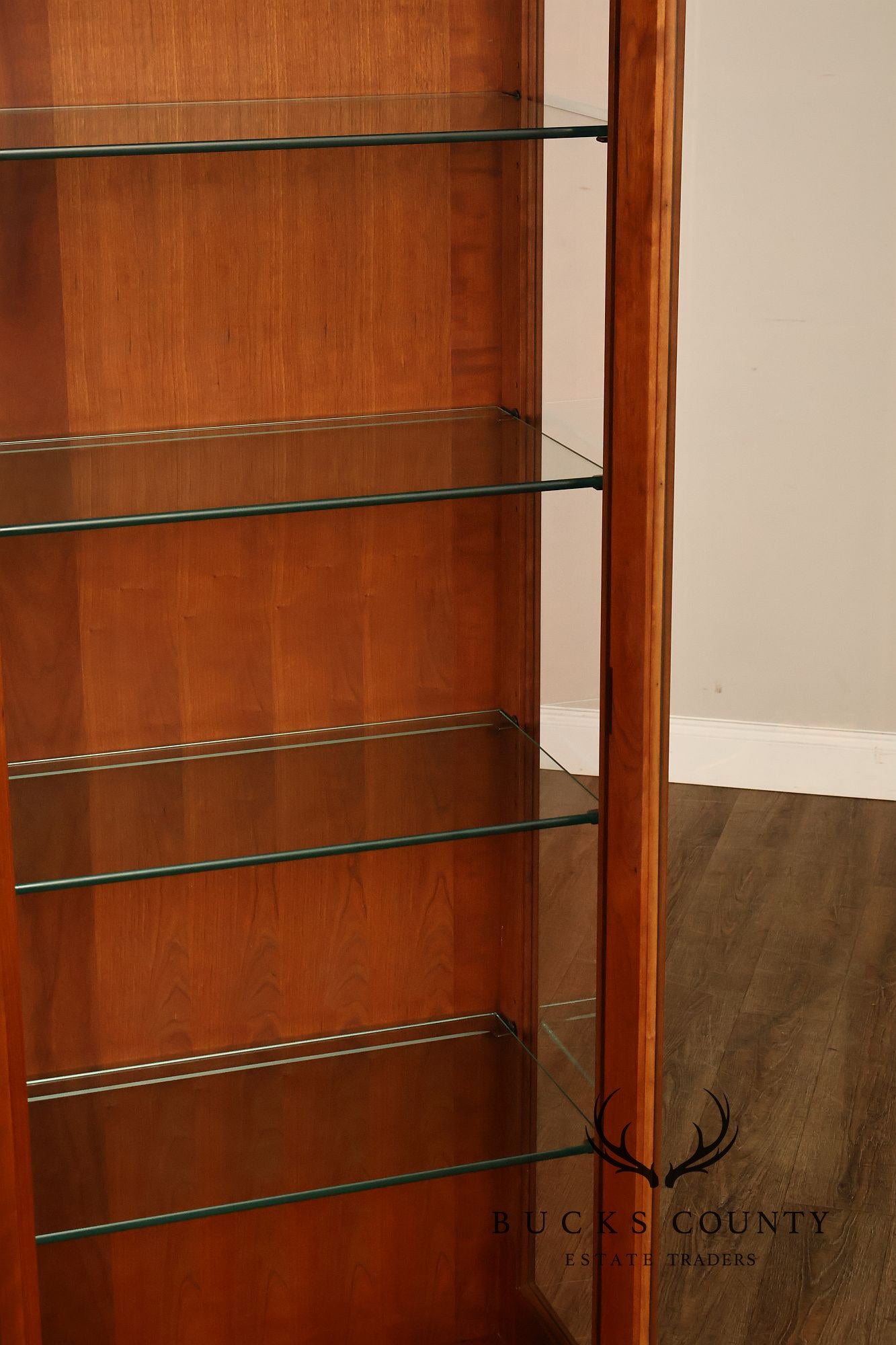 Stickley Mission Collection Solid Cherry Tall Glass Display Curio Cabinet