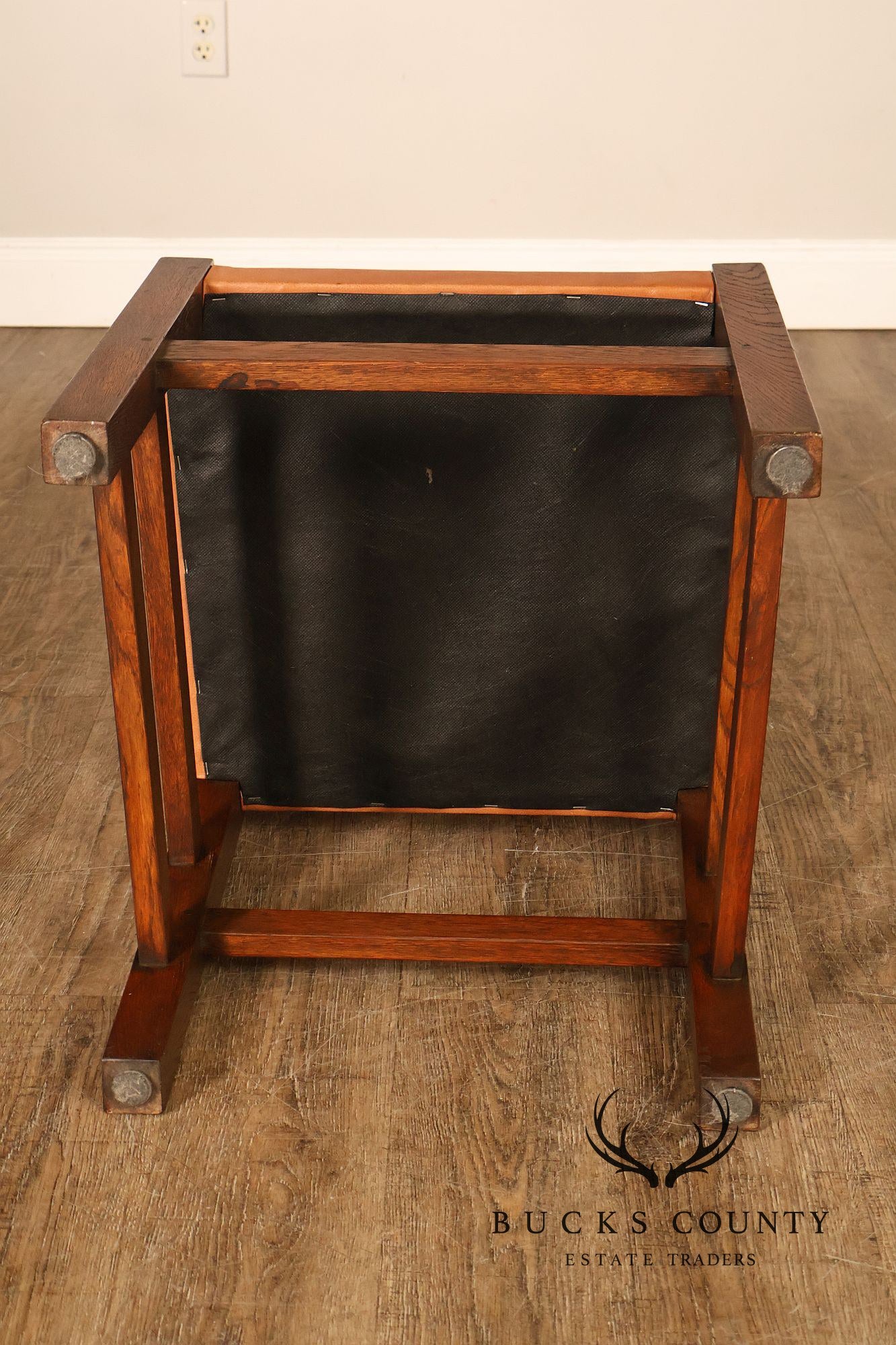 Mission Style Pair of Oak Side Dining Chairs