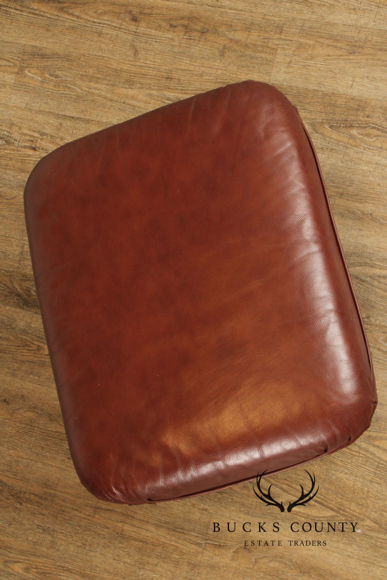 Hancock & Moore 'Austin' Leather Armchair and Ottoman