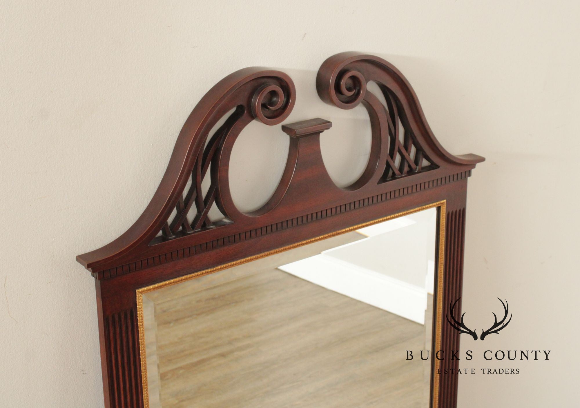 Henkel Harris Georgian Style Mahogany Wall Mirror