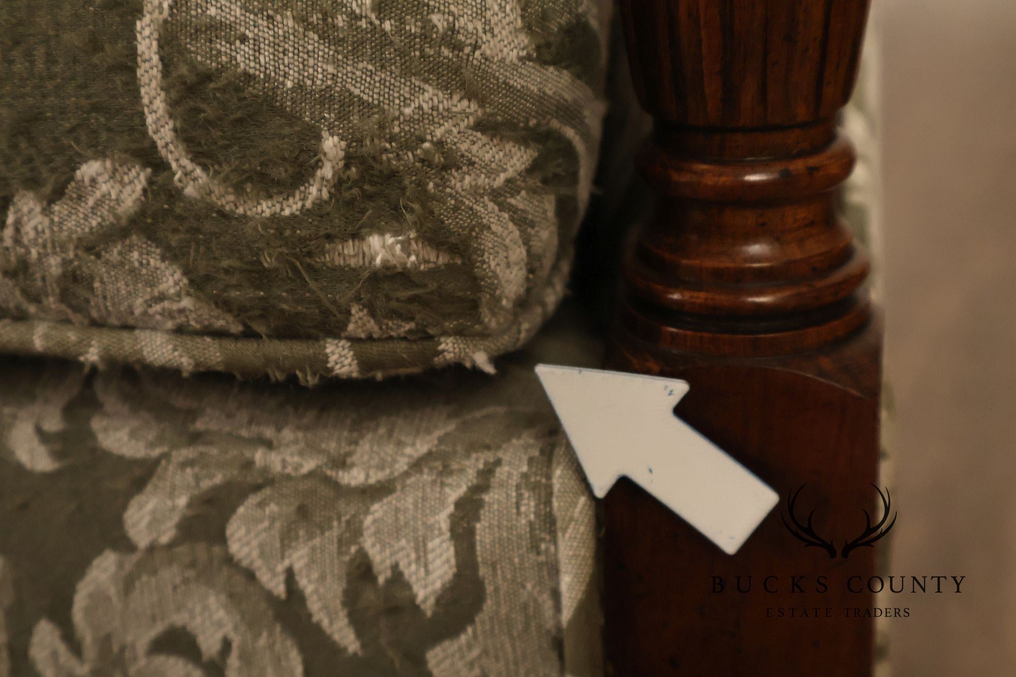 Sheraton Style Custom Upholstered Loveseat