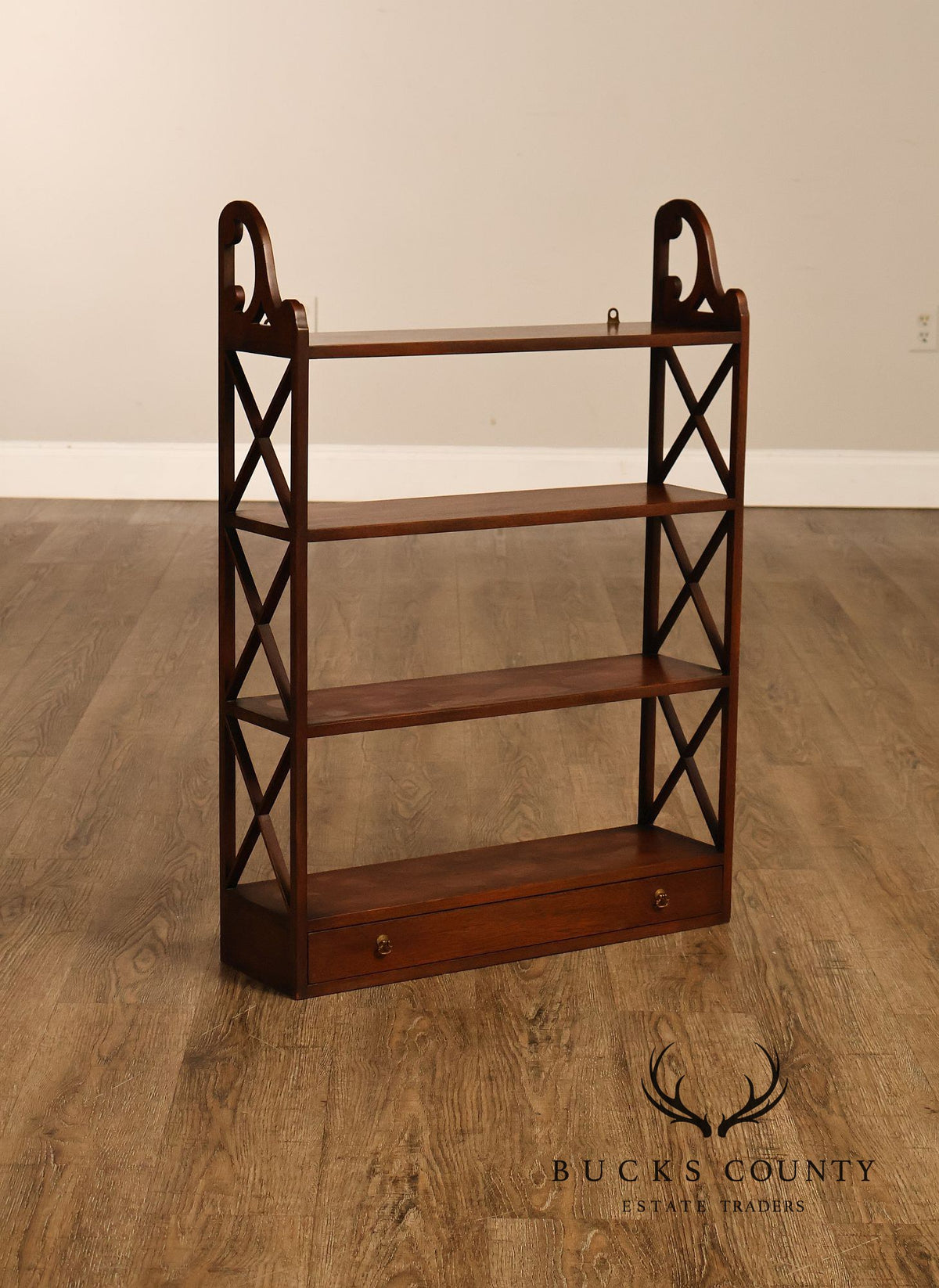 Kittinger Williamsburg Adaptation Mahogany Hanging Wall Shelf