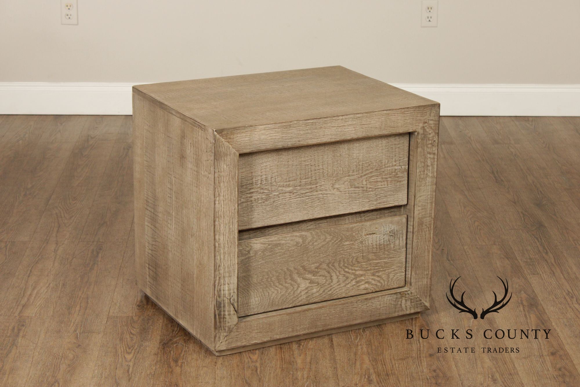 Restoration Hardware Reclaimed Oak Closed Nightstand