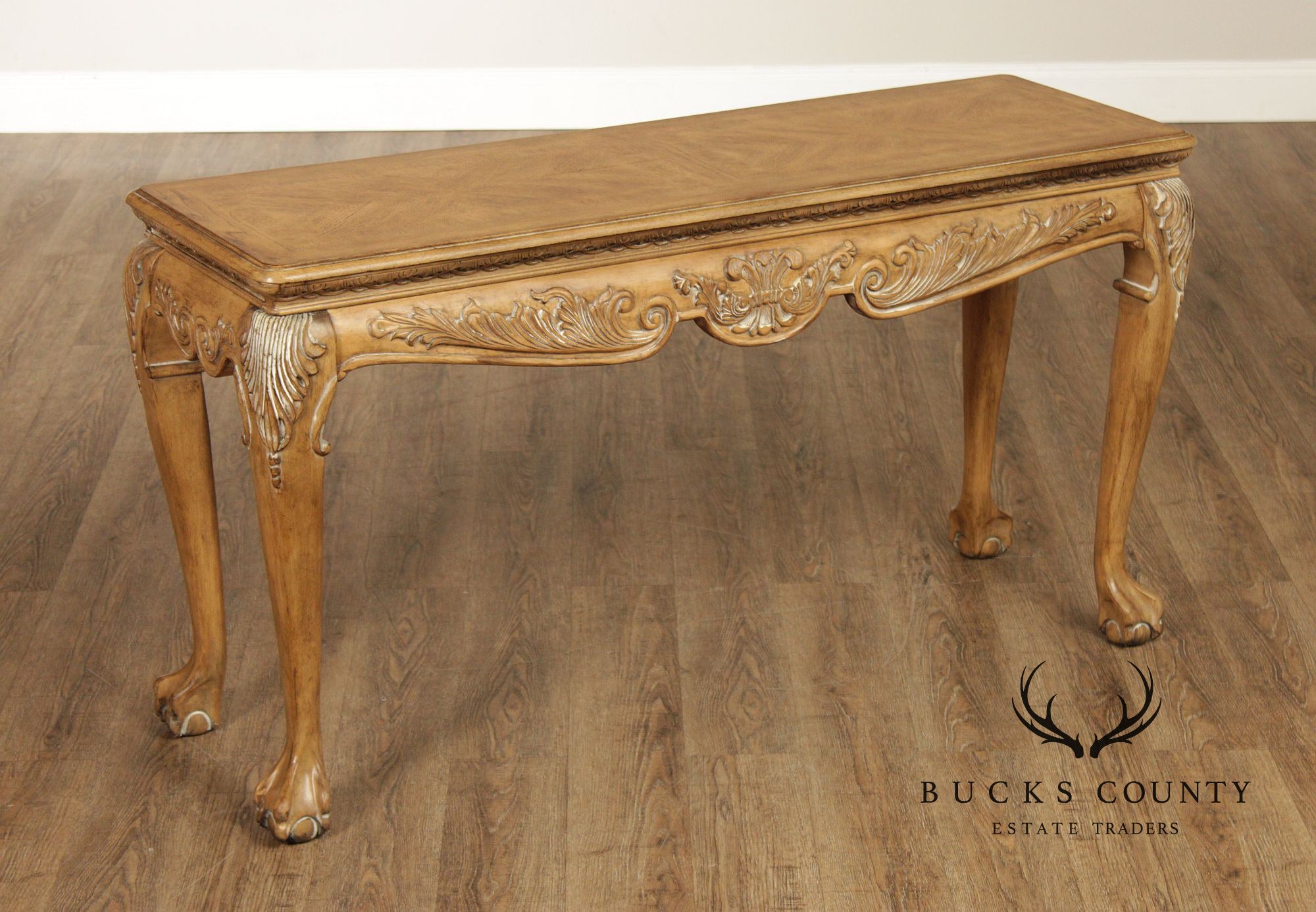 Chippendale Style Carved Console Sofa Table