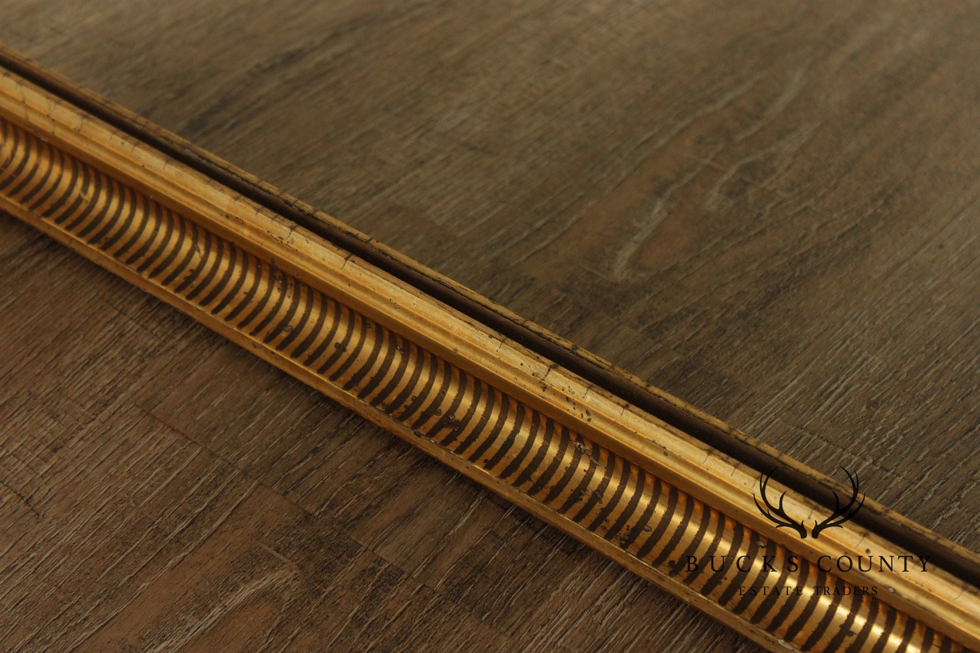 Vintage Giltwood Rectangular Wall Or Over Mantle Mirror