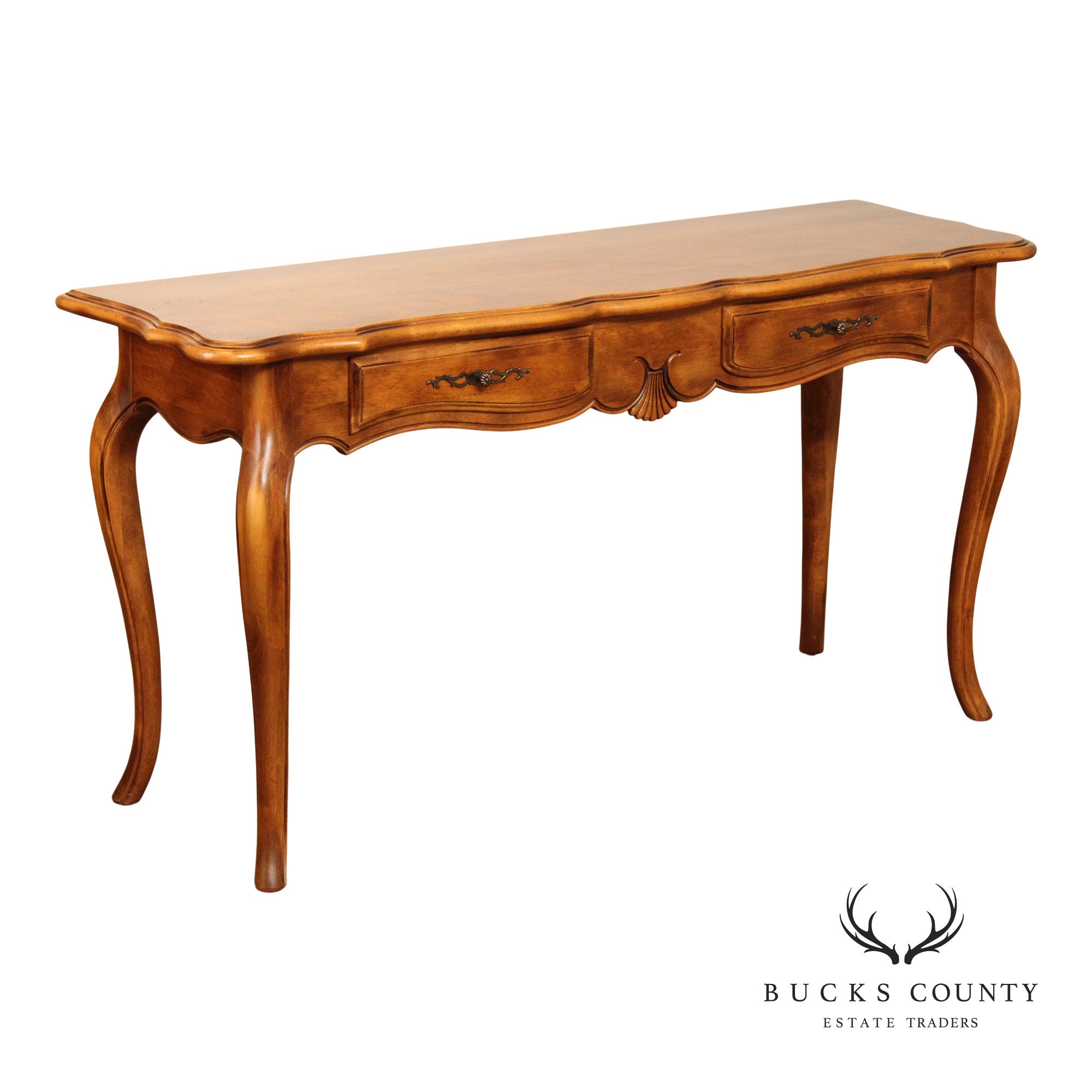 Ethan Allen 'Country French' Two-Drawer Console Table