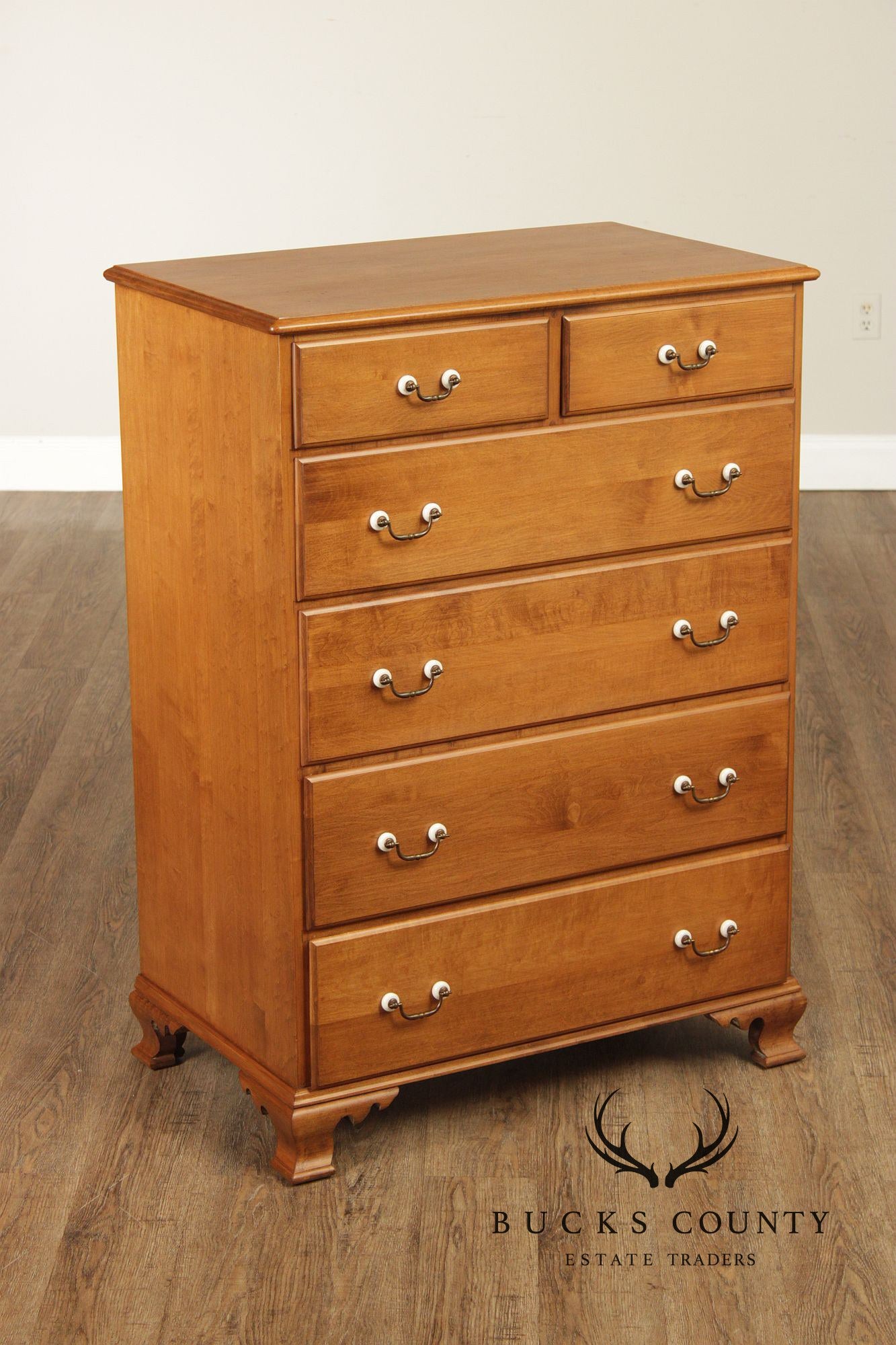 Beals Furniture Vintage Traditional Rock Maple Tall Chest