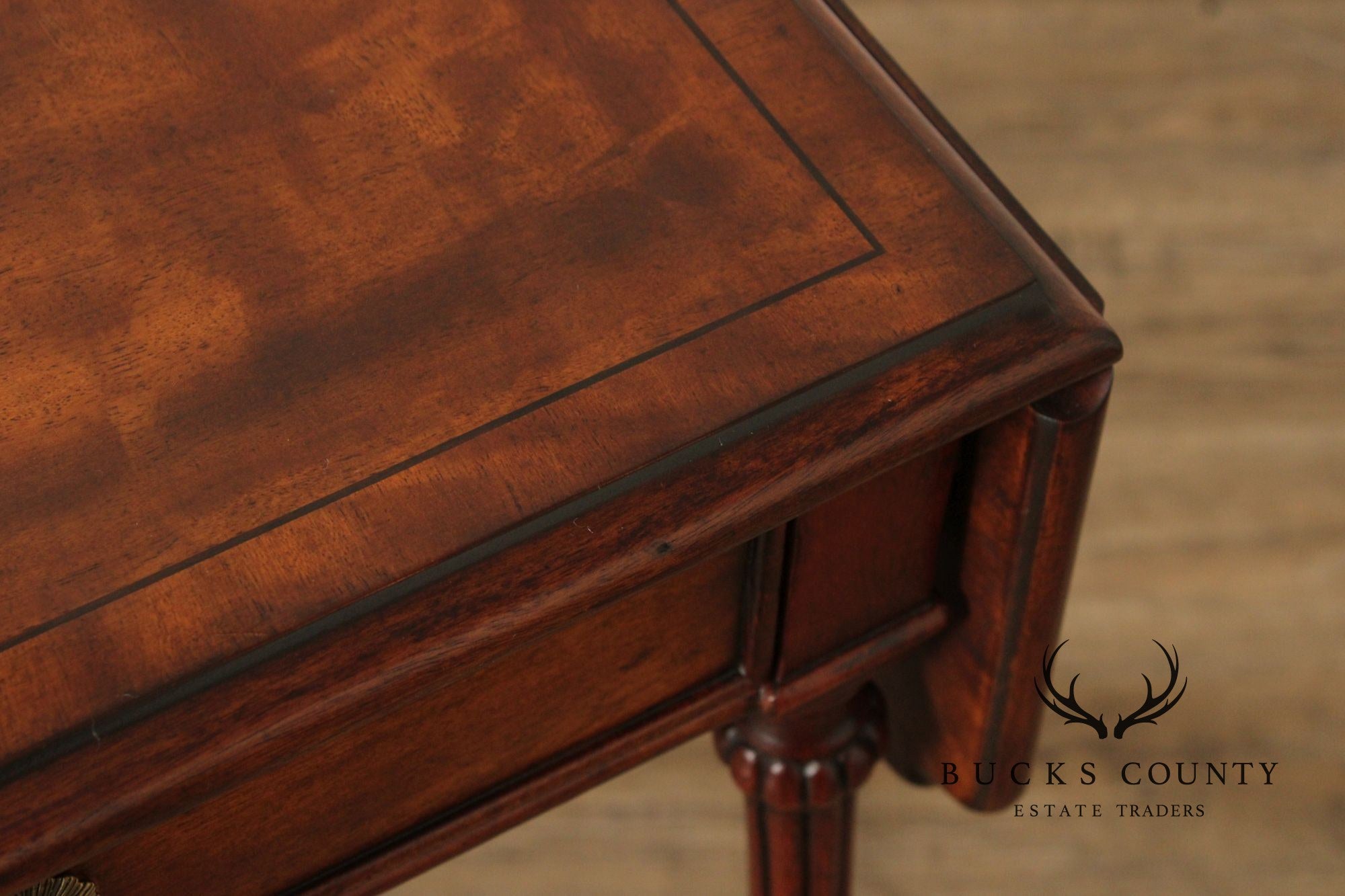 Theodore Alexander Mahogany Pembroke Side Table