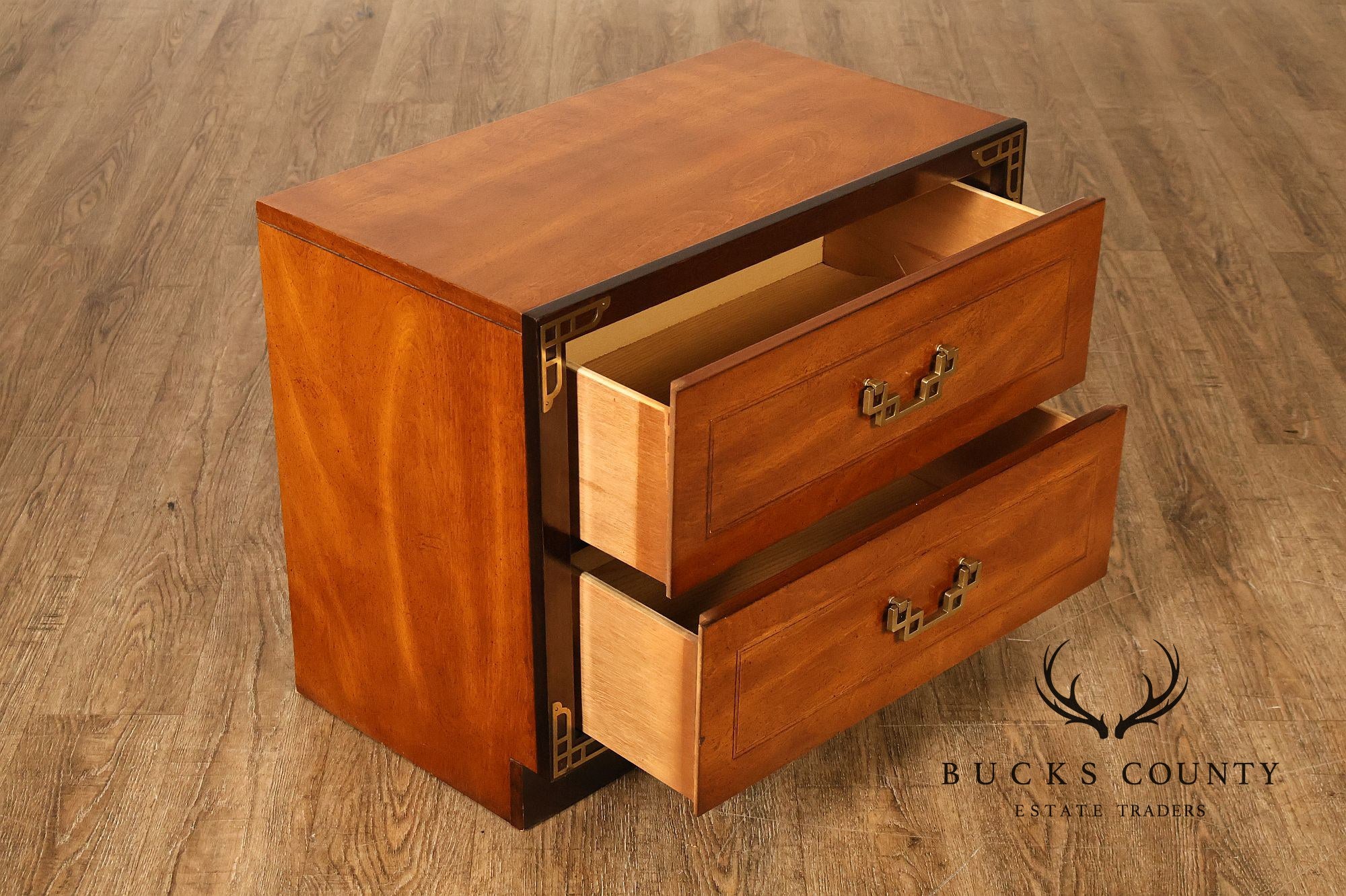 Vintage Bassett Chinoiserie Style Nightstands