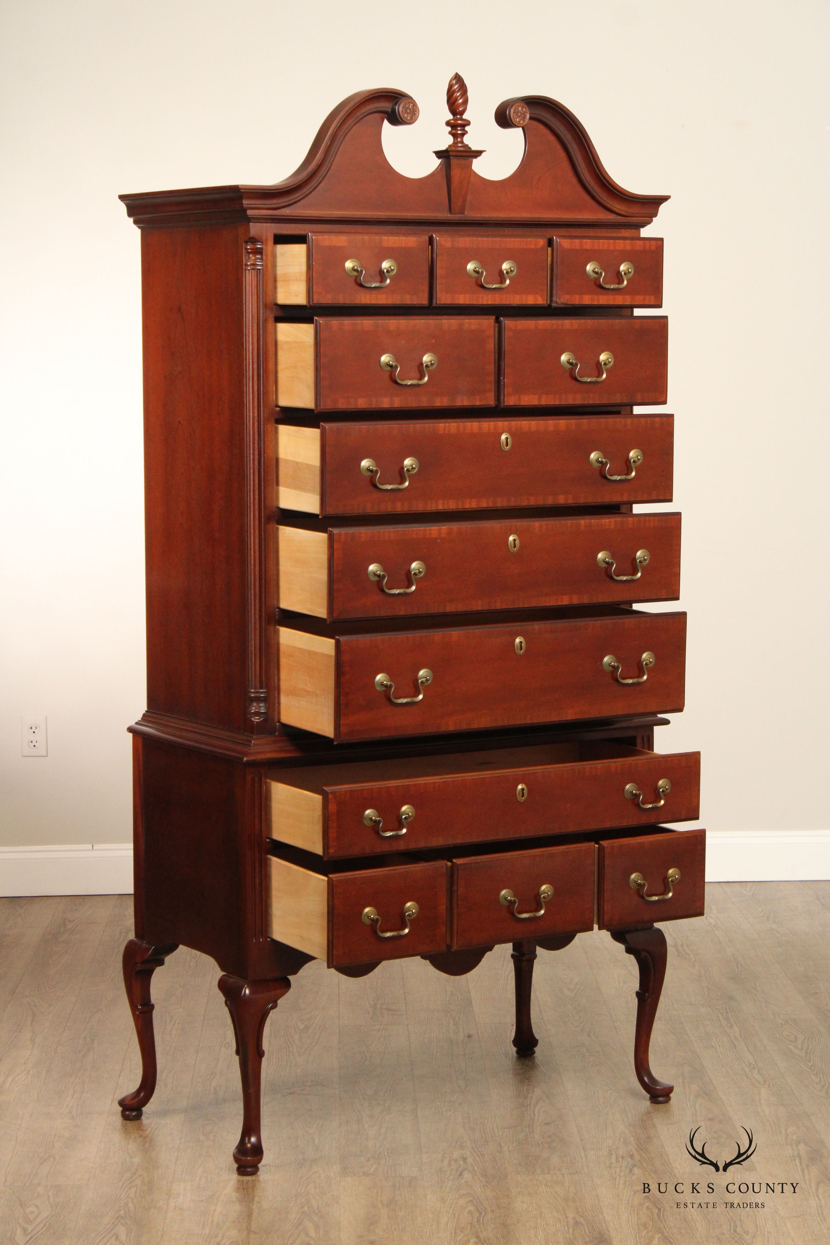 Lexington Queen Anne Style Mahogany Highboy