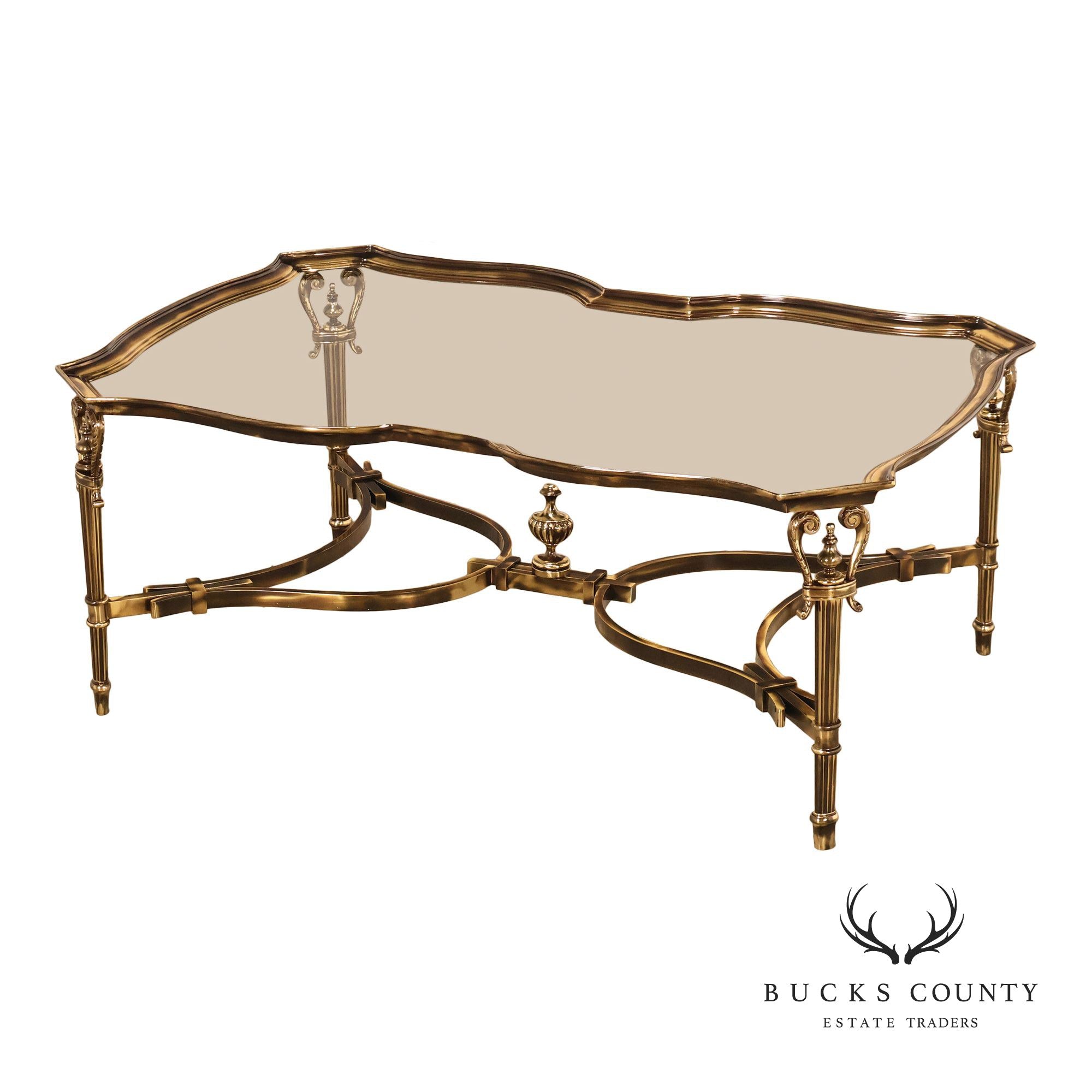 Maitland Smith Glass Top 'Venice' Coffee Table
