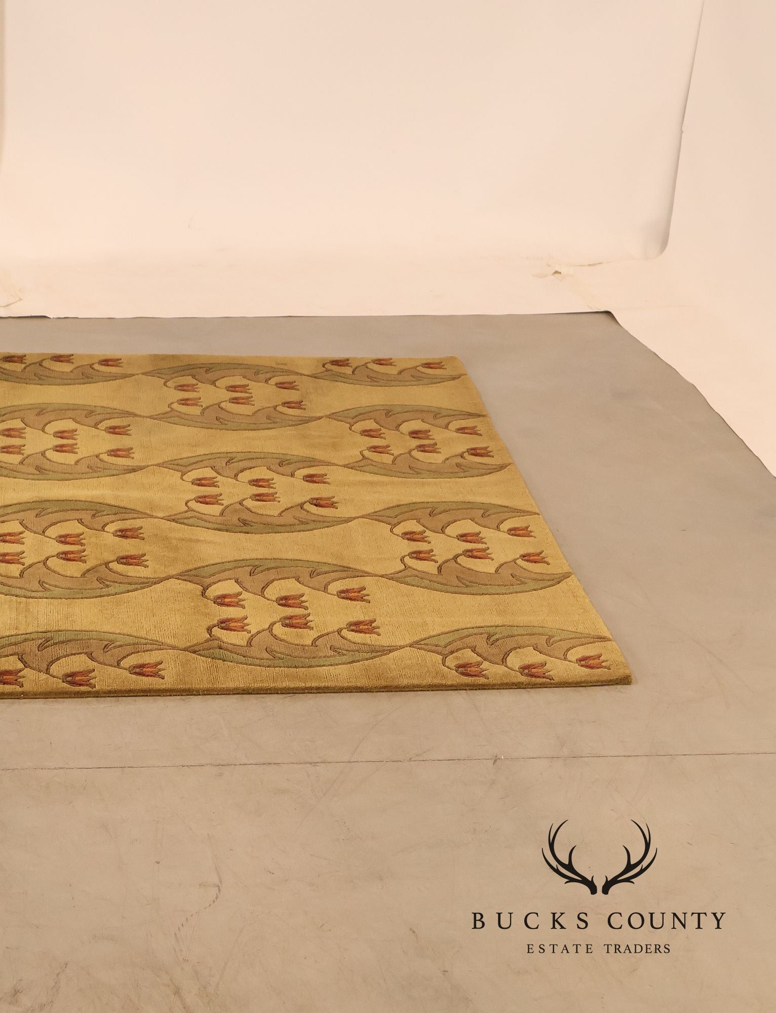 Stickley Designer Rugs Wool Area Rug Tulip Pattern 9x12