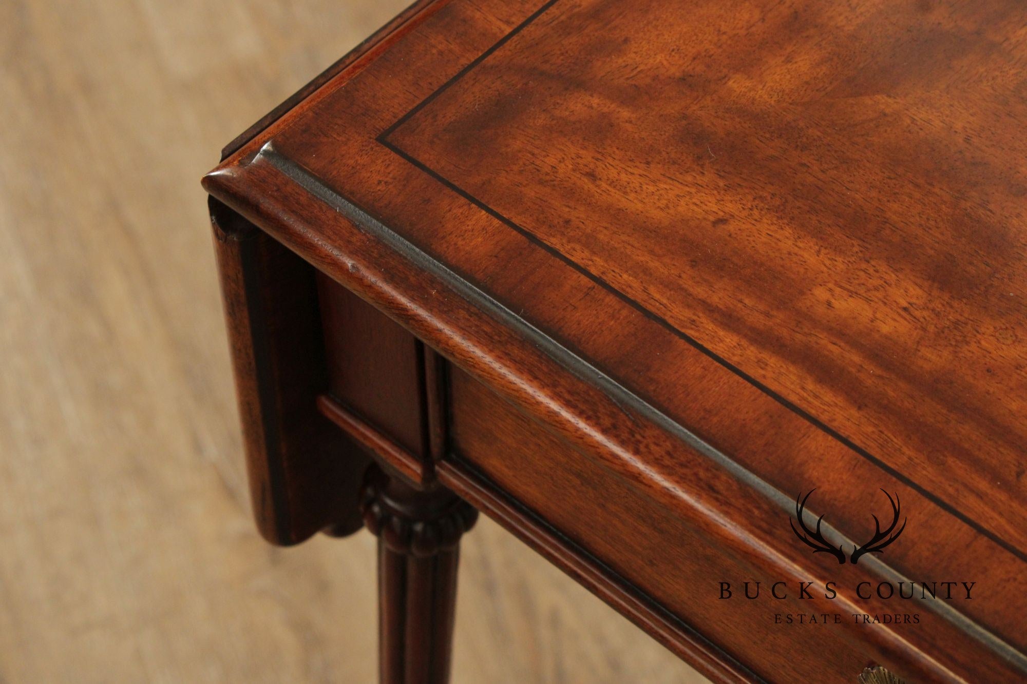 Theodore Alexander Mahogany Pembroke Side Table