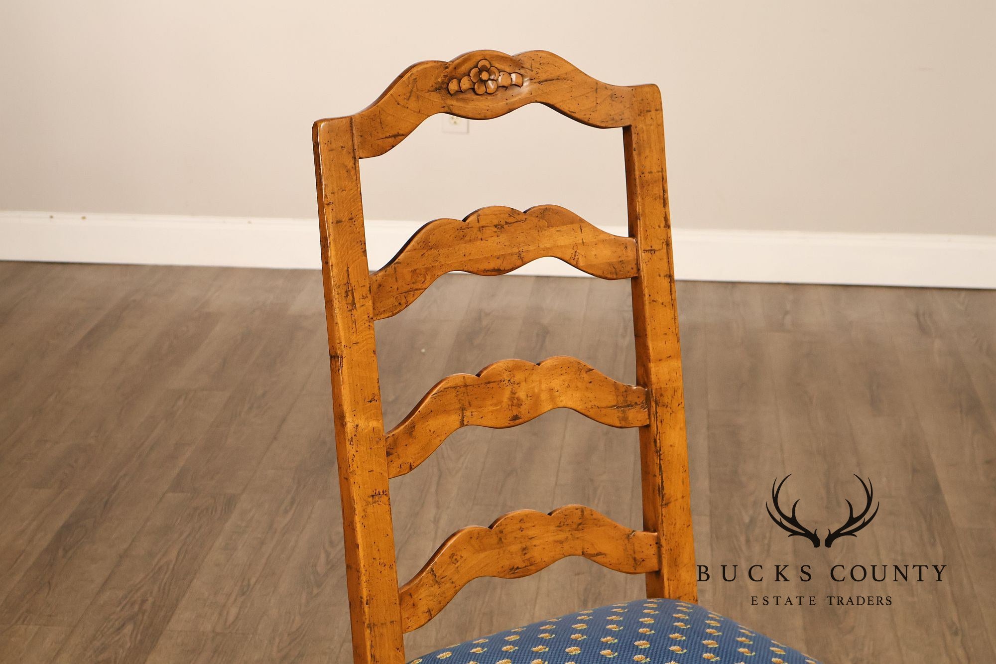Guy Chaddock Set Of Twelve Basque Hickory Ladder Back Dining Chairs