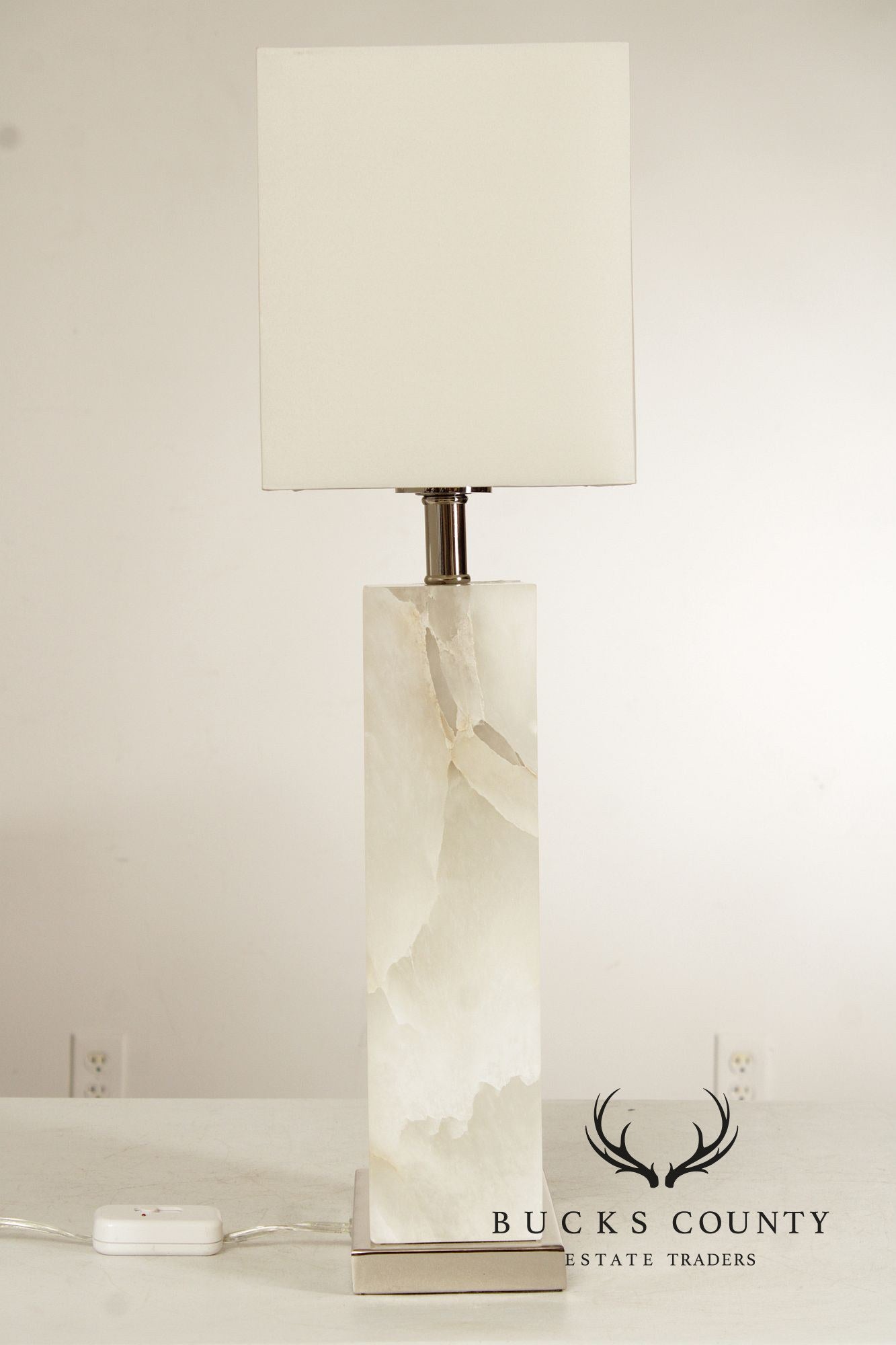 Arteriors Pair of 'Carson' Marble Table Lamps