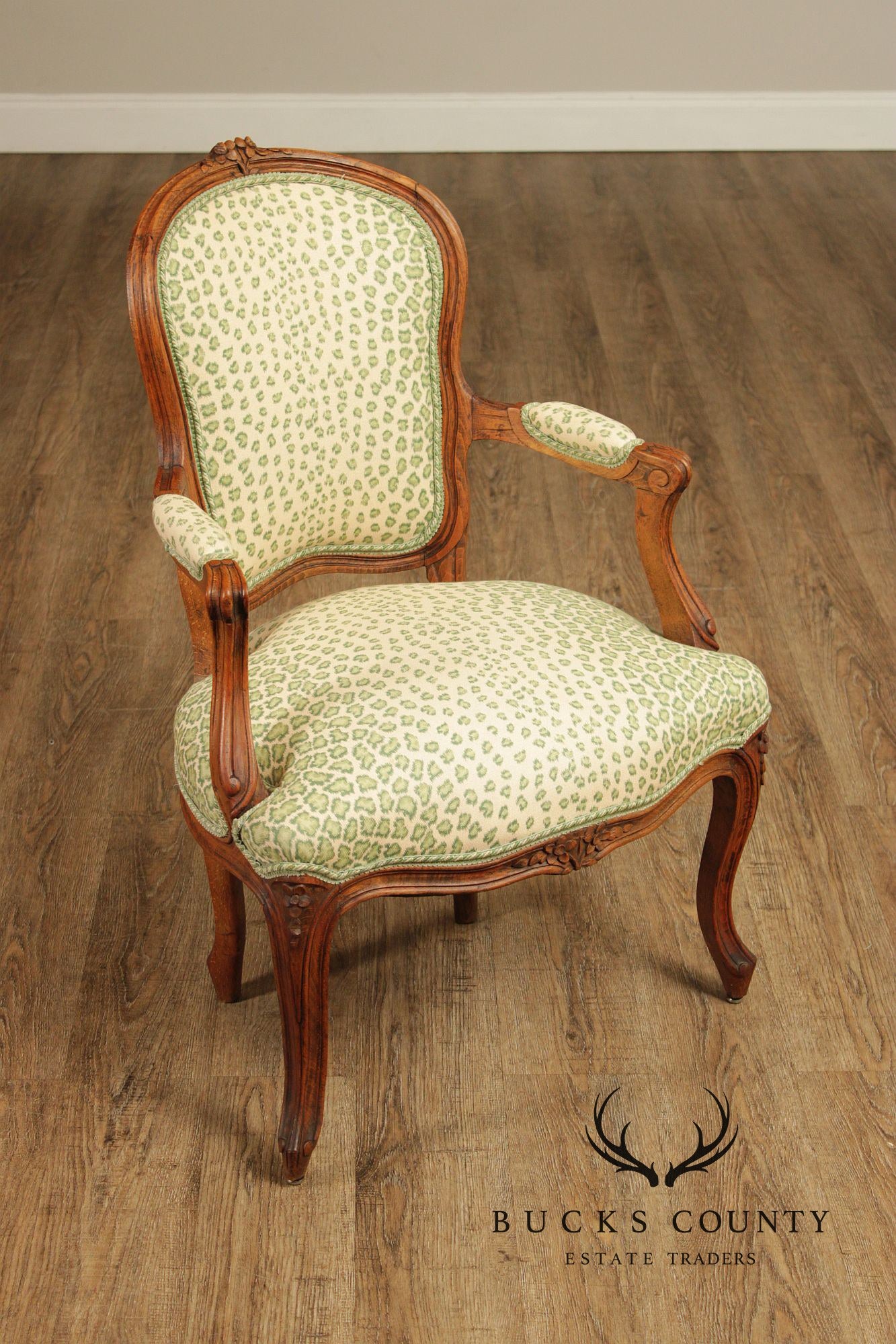 French Louis XV Style Pair of Fauteuil Armchairs