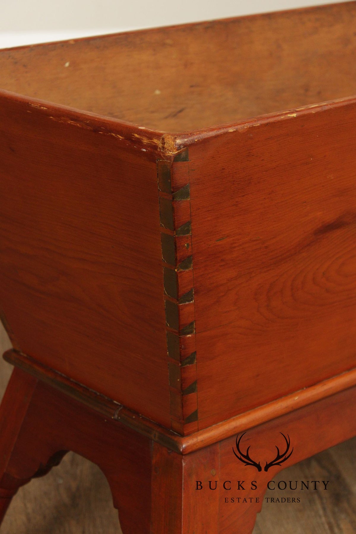Antique Primitive Pine Dough Box Table With Removable Top