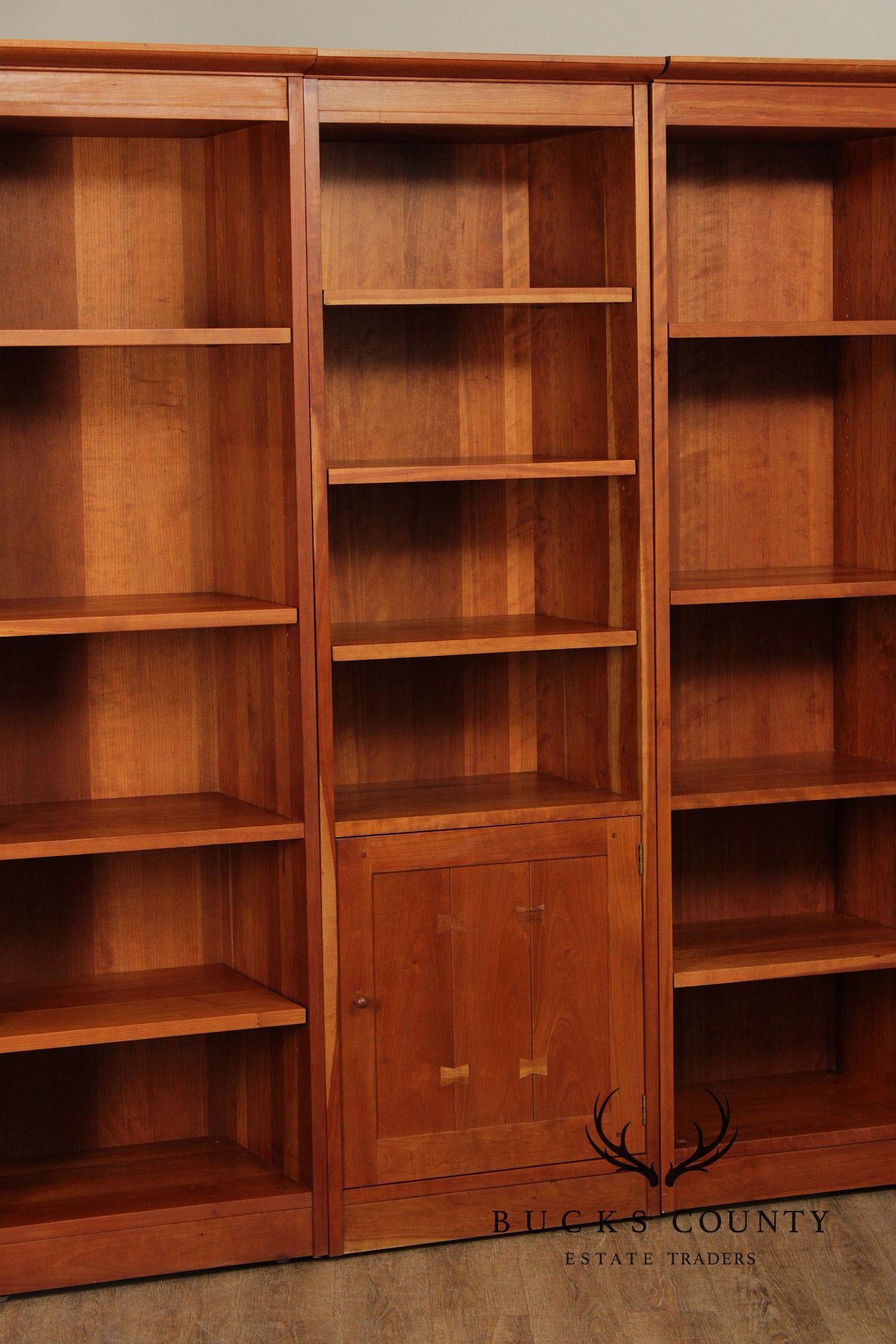 Stickley Mission Collection Three-Piece Cherry Bookcase