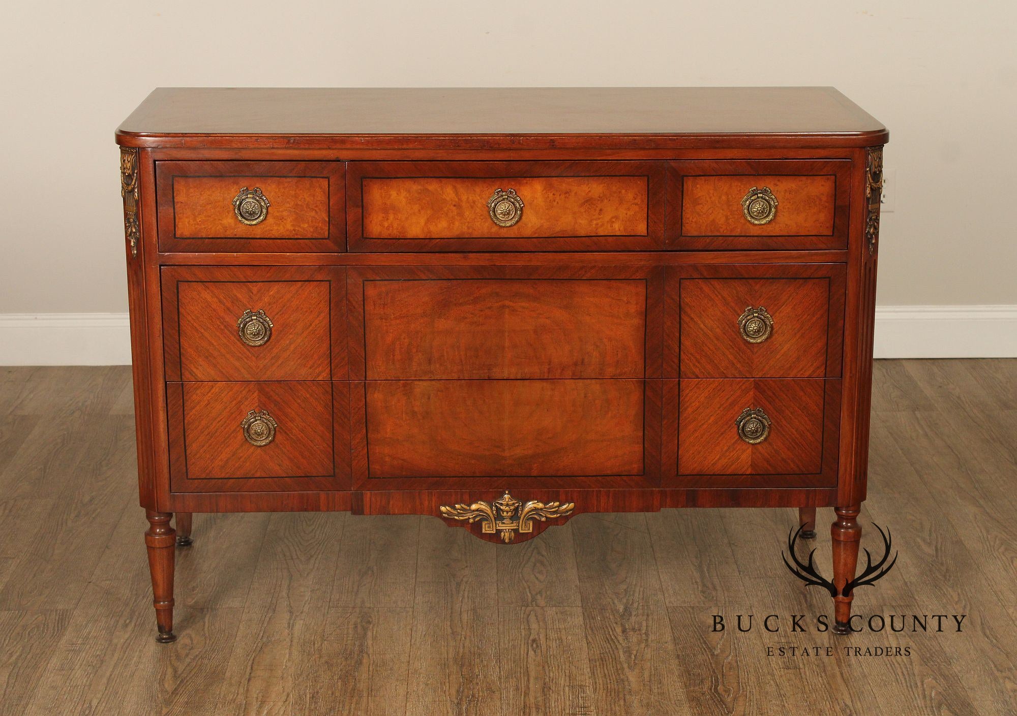 Tobey Furniture Co. French Louis XVI Style 1930's Walnut Commode