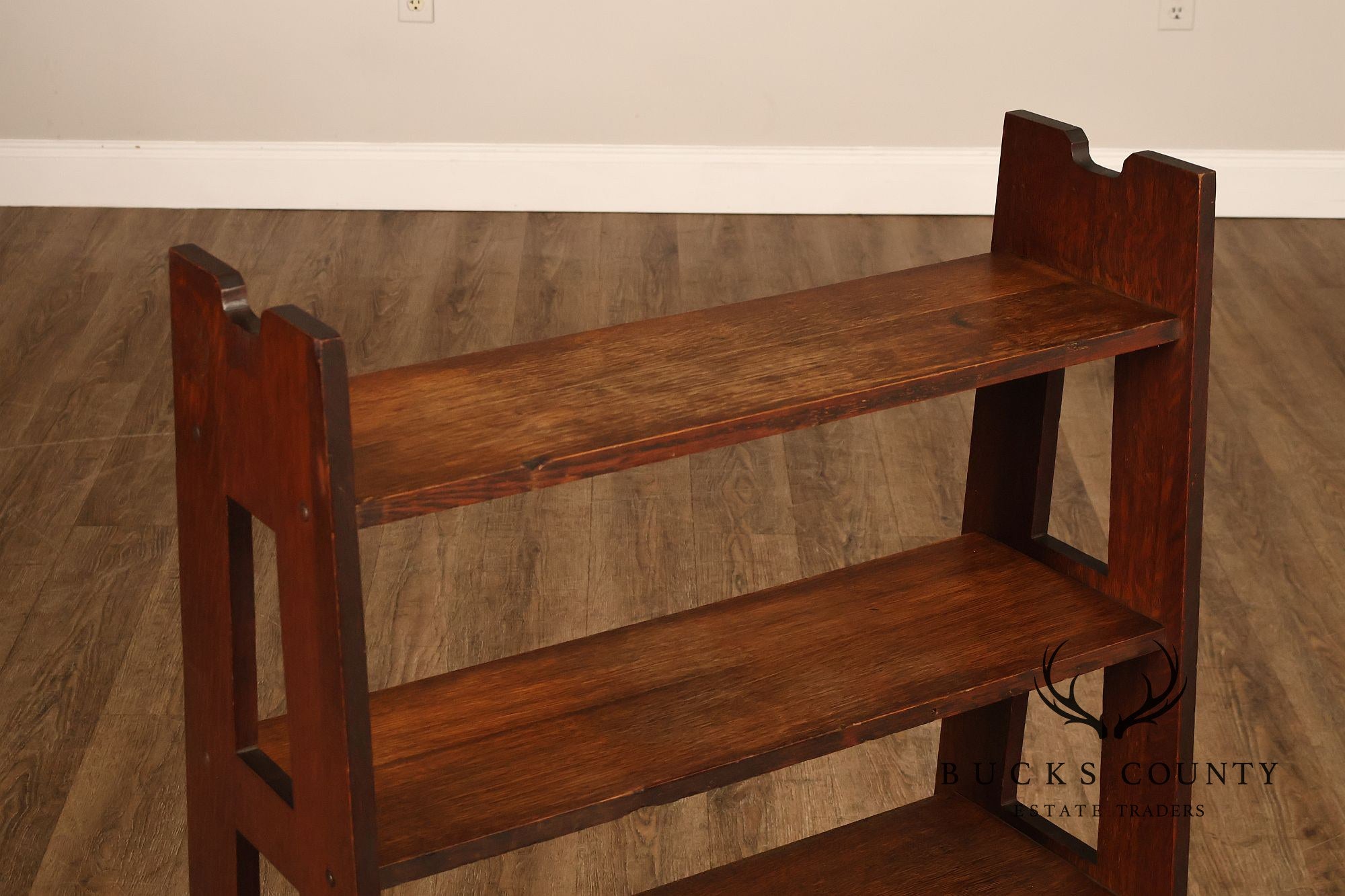 Antique Grand Rapids Arts And Crafts Oak Magazine Stand