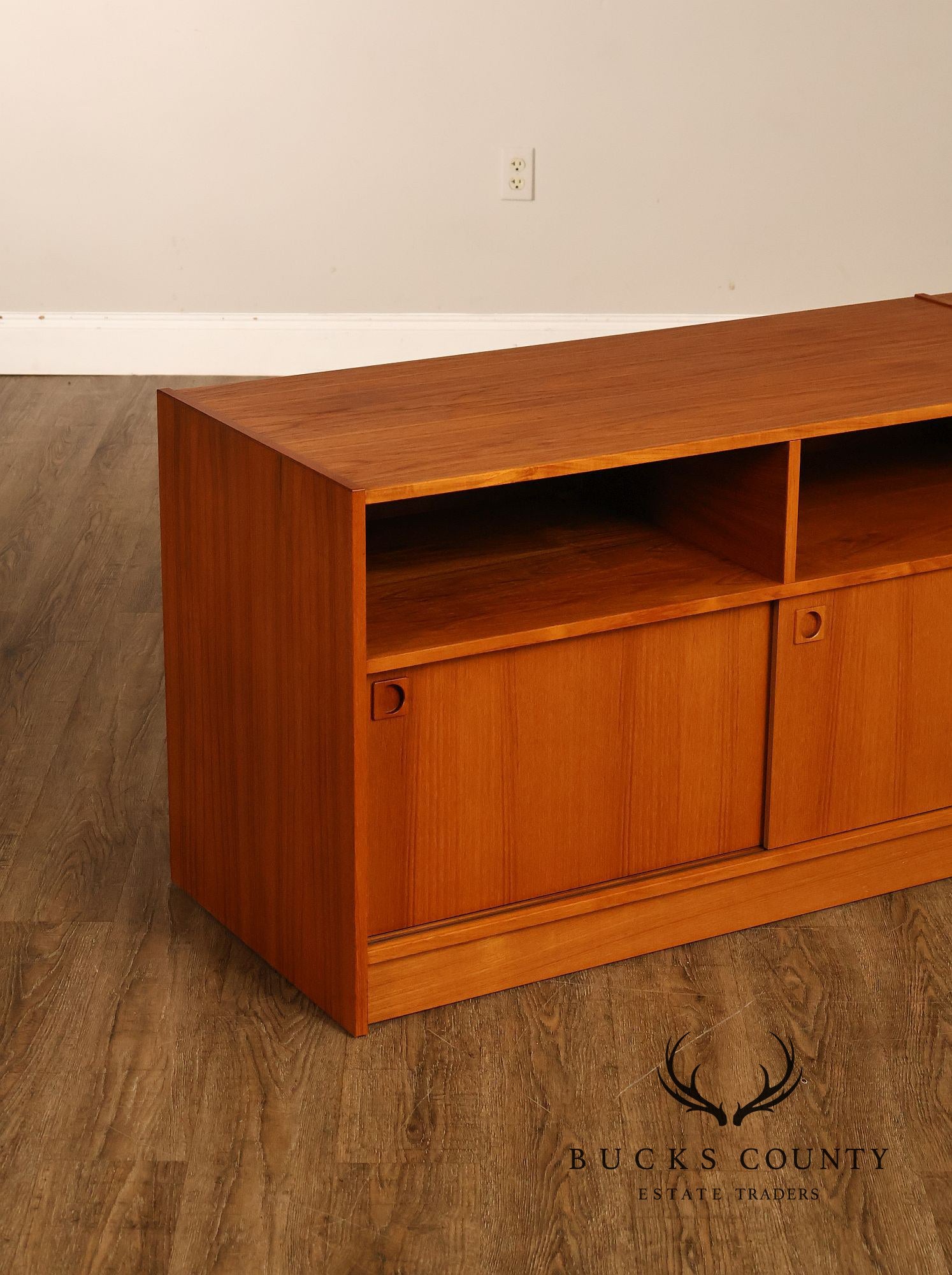 Danish Modern Teak Media Console Cabinet
