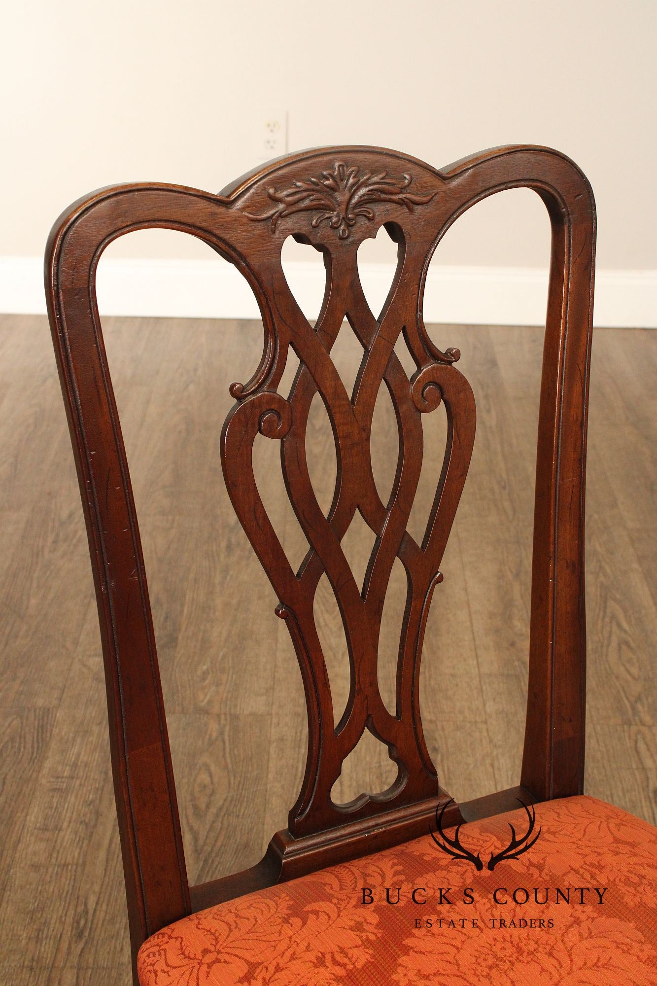 Henredon Chippendale Style Vintage Set of Six Mahogany Dining Chairs