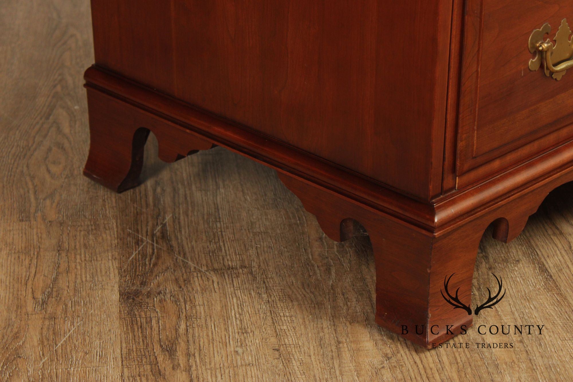 Kling Chippendale Style Cherry Chest on Chest