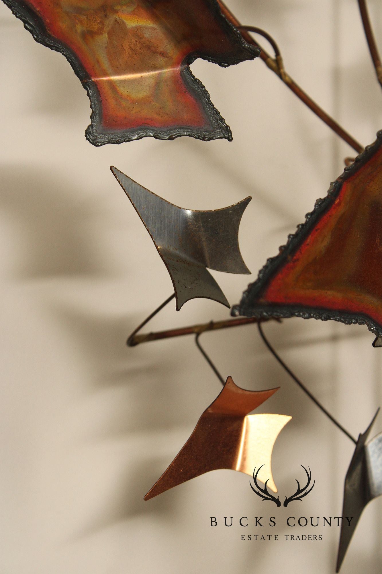 Curtis Jere Brutalist Wall Sculpture, Autumn Leaves