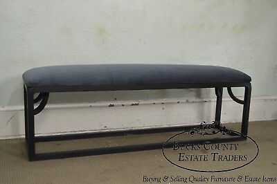 Custom Black Painted Long Bench (A)