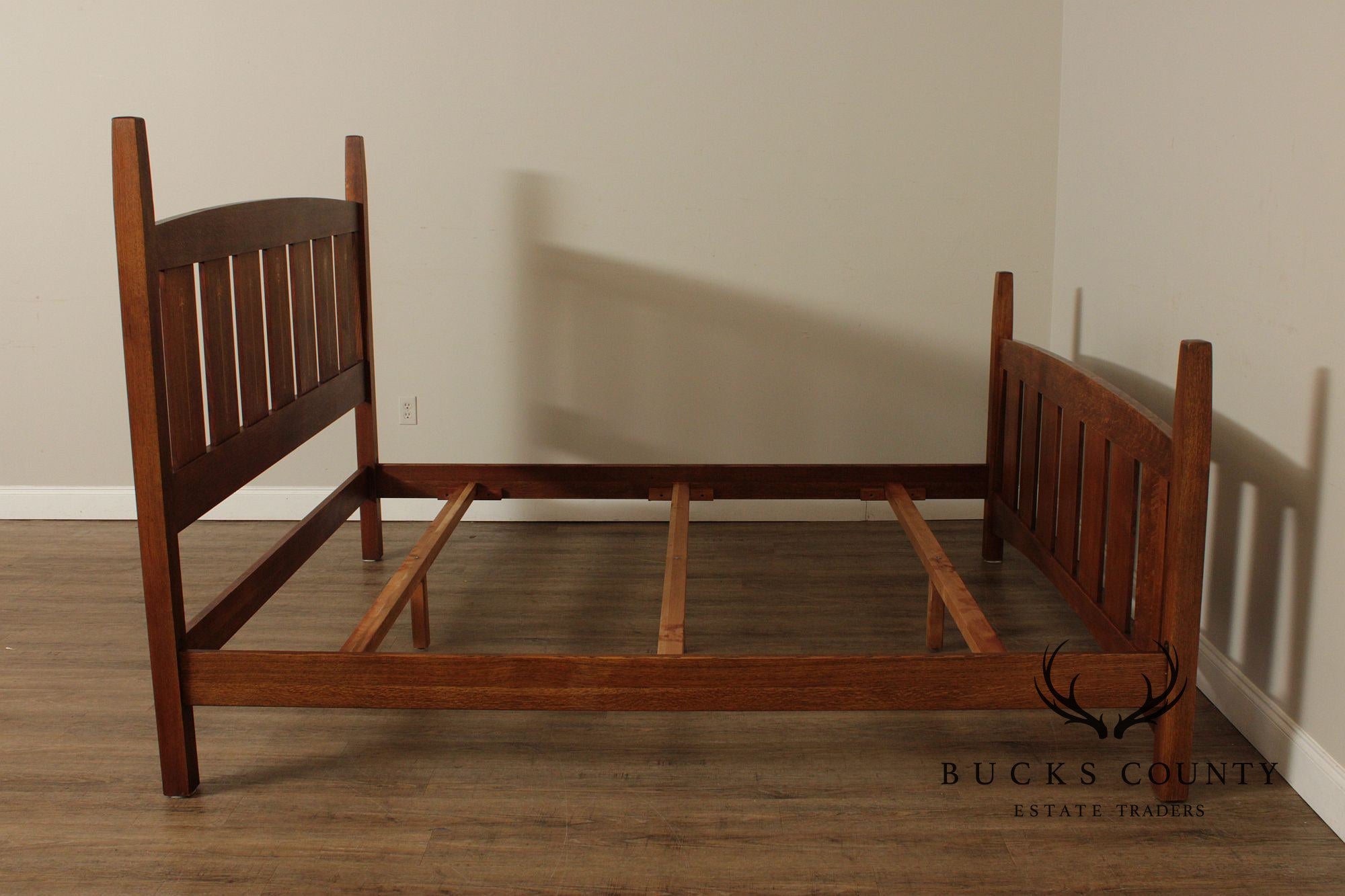 Stickley Mission Collection Inlaid Oak Harvey Ellis California King Bed