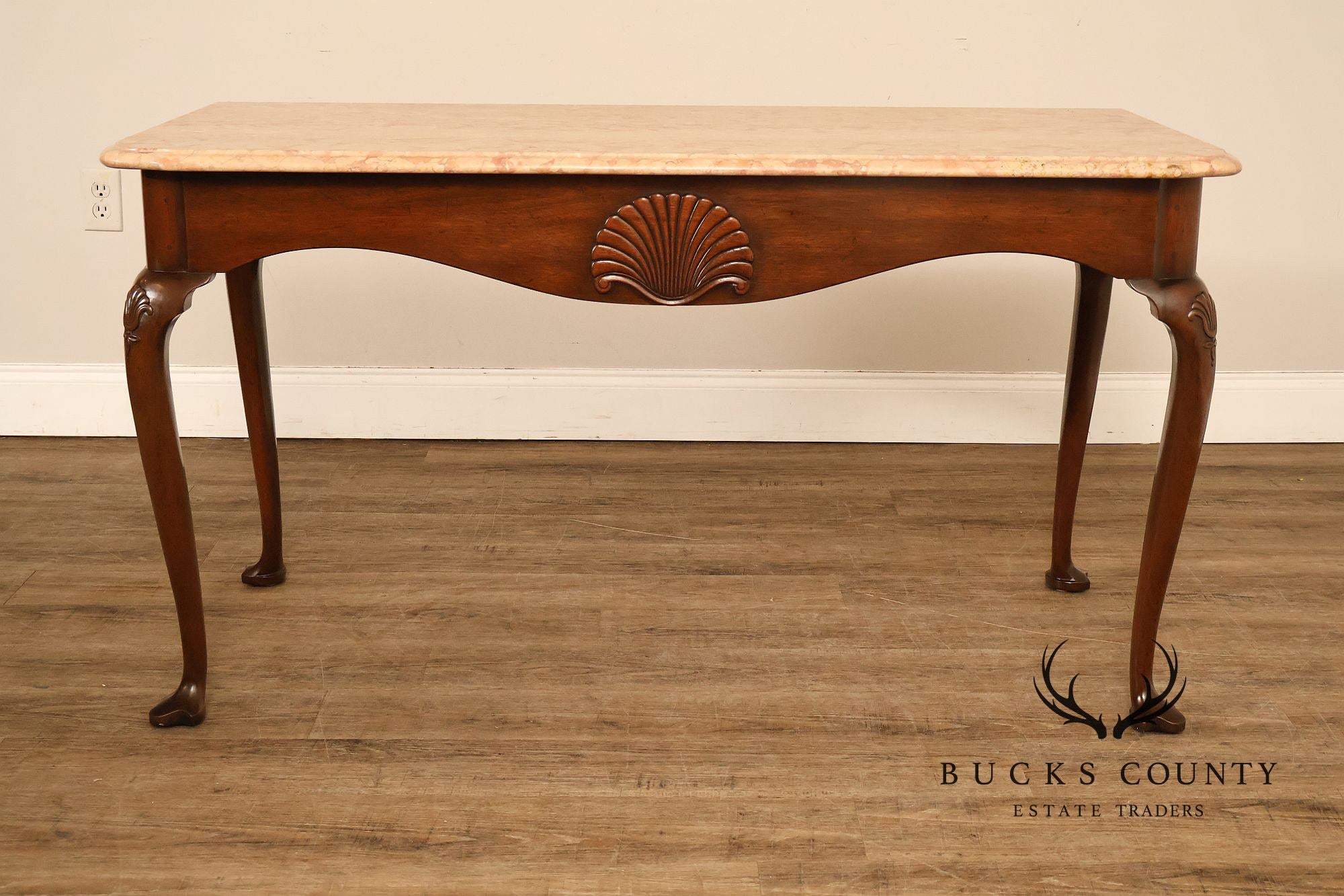 Kittinger Colonial Williamsburg Marble Top Mahogany Server