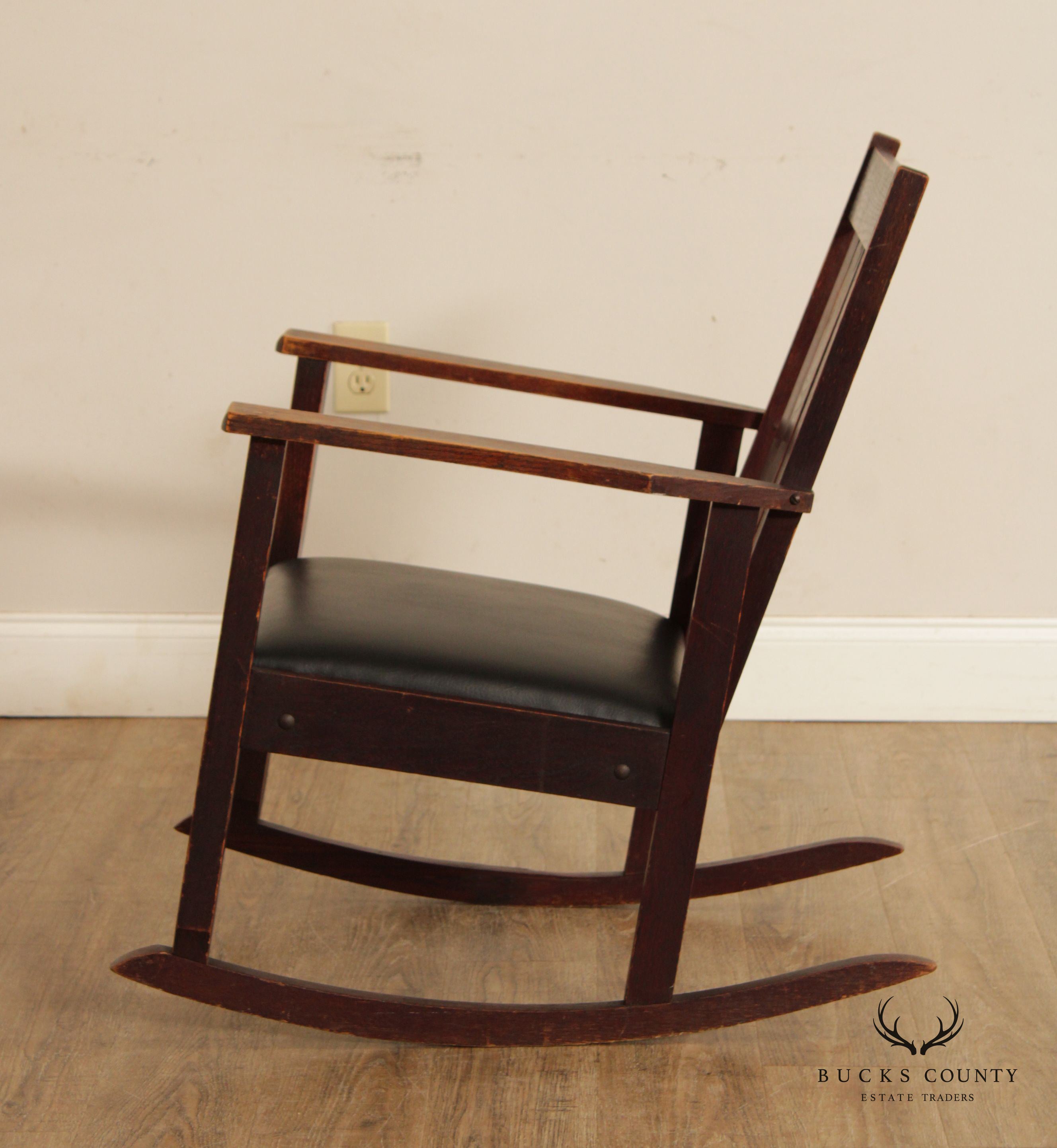 Antique Mission Oak Rocking Chair