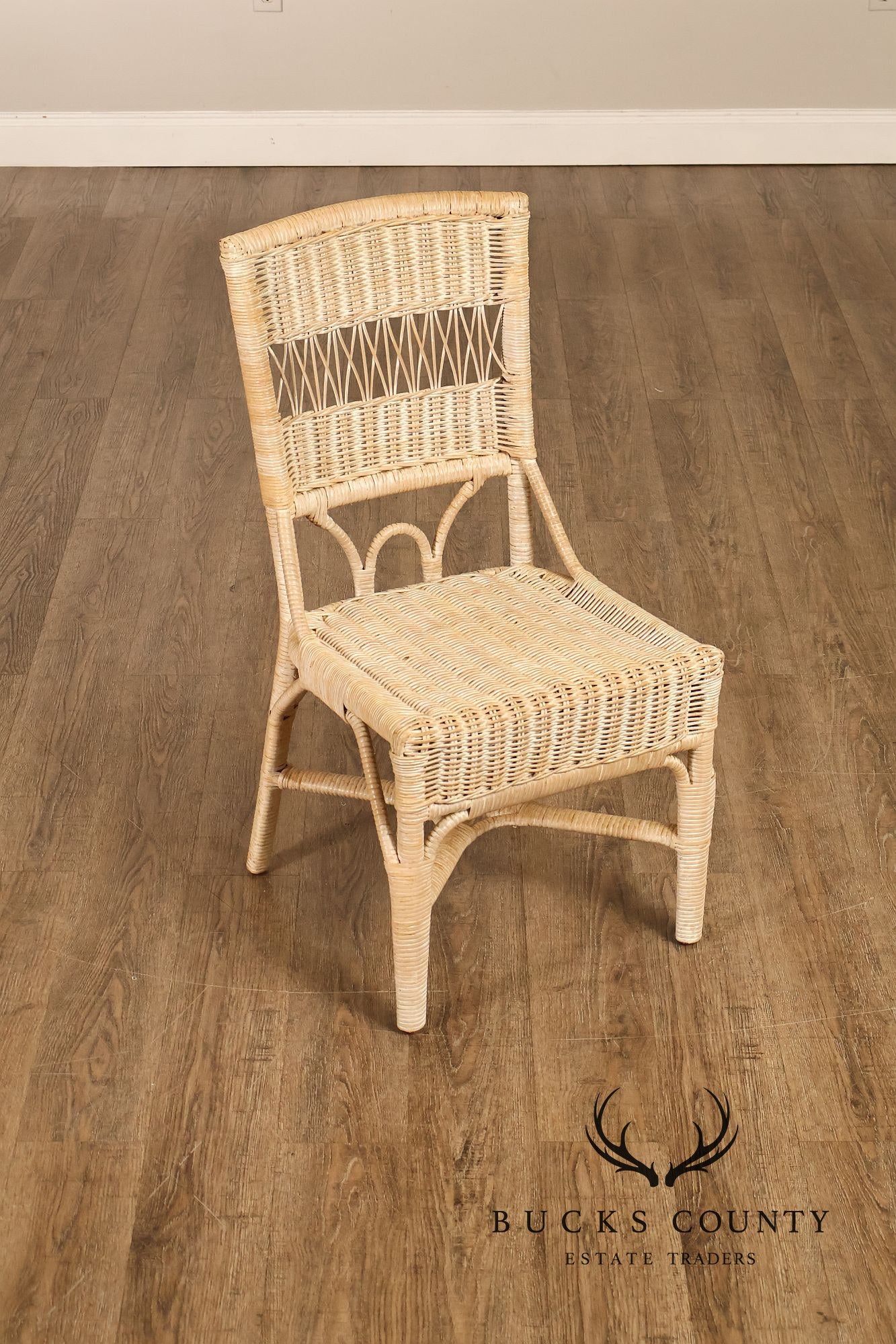 Lexington Henry Link Wicker Vanity Or Writing Desk and Chair