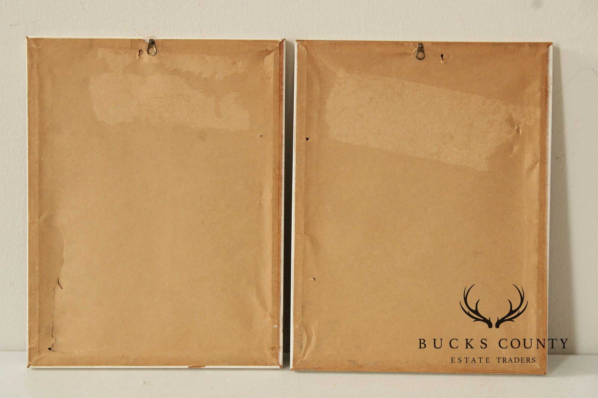 Vintage Pair of Reverse Painted Courtship Silhouettes