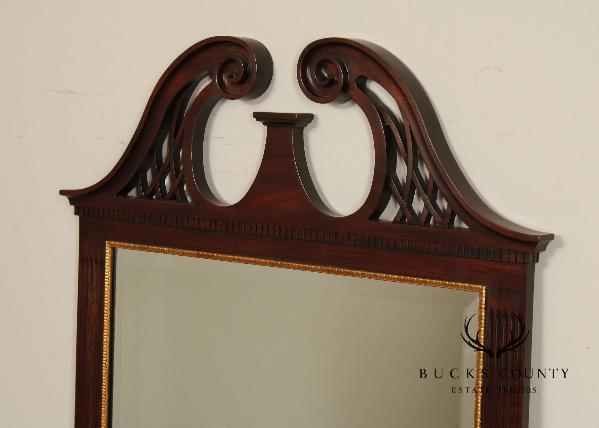 Henkel Harris Georgian Style Mahogany Dresser Mirror