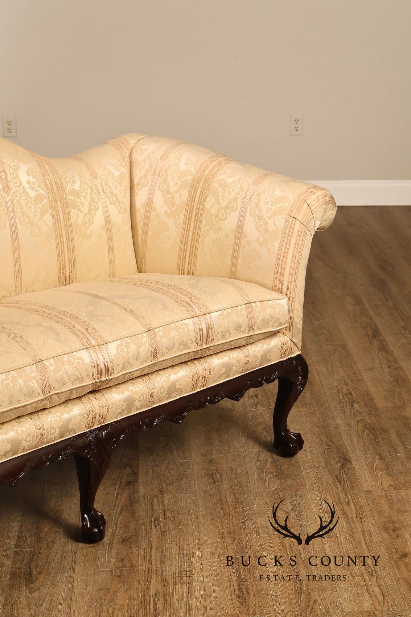 Century Furniture Chippendale Style Pair of Mahogany Sofas