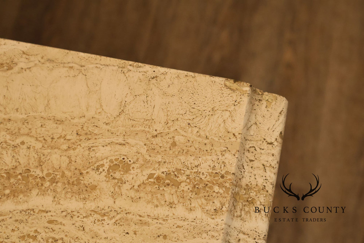 Italian Neoclassical Style Travertine Top Chest of Drawers