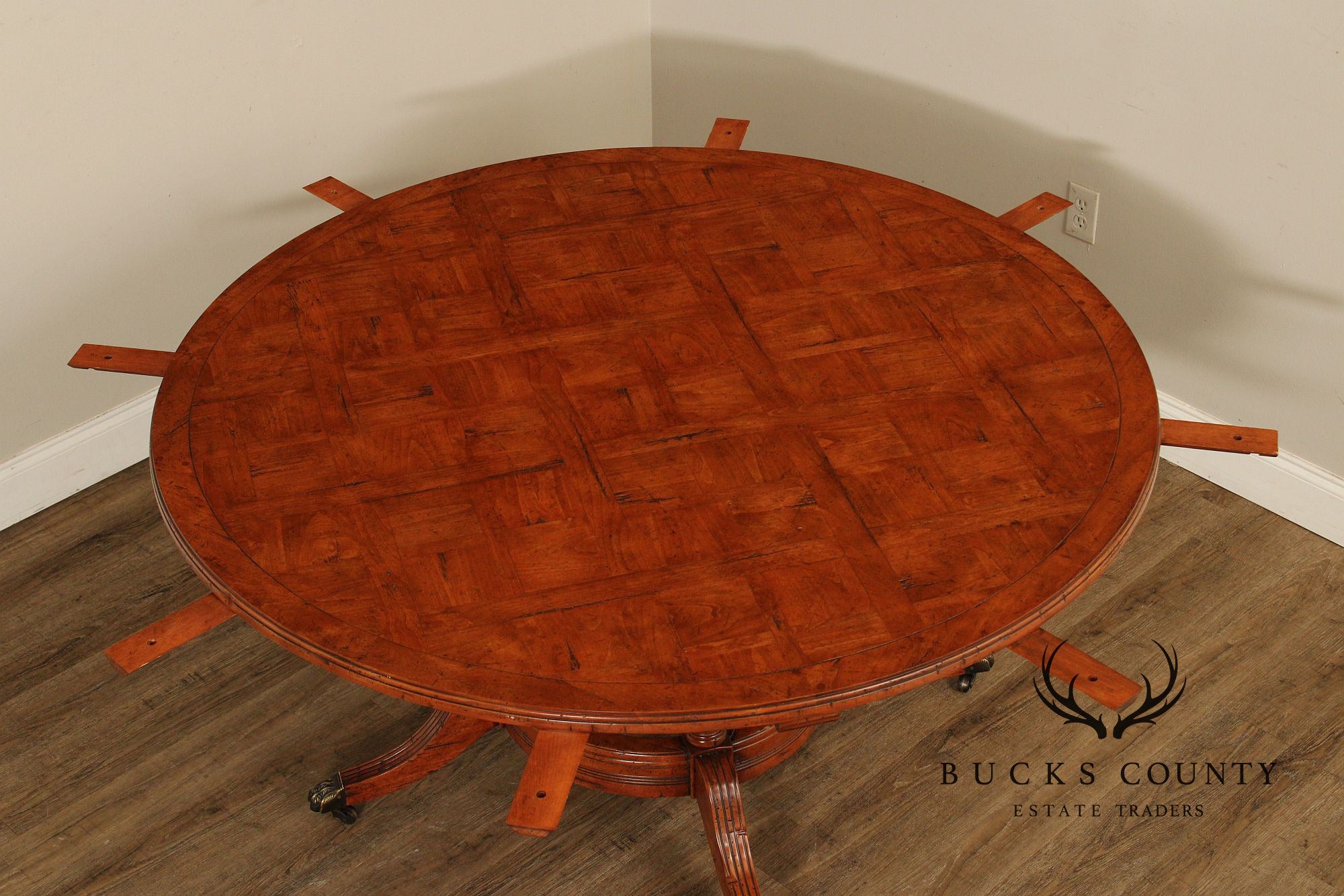 Guy Chaddock Expandable Round Pedestal Dining Table