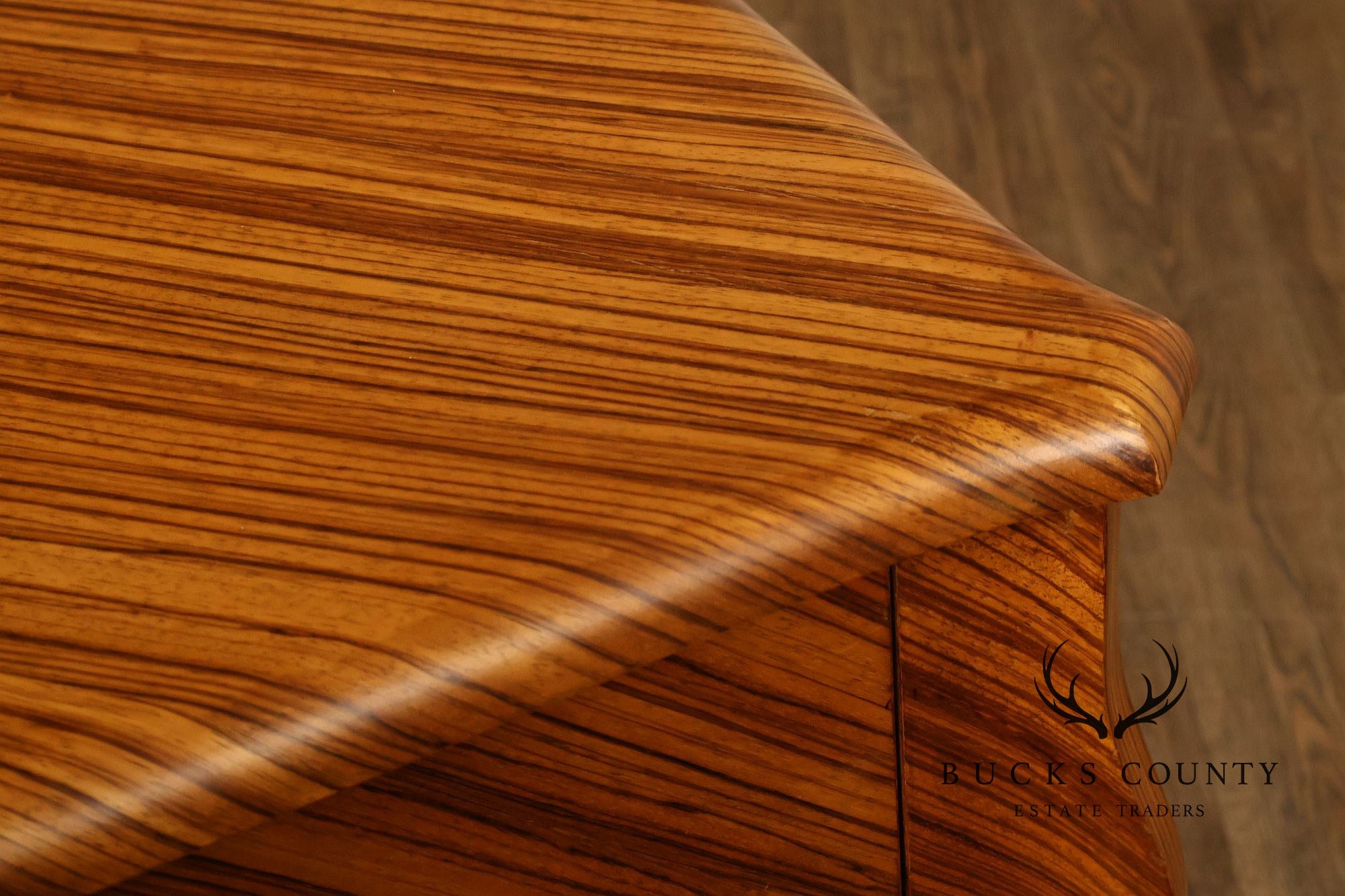 William Switzer Louis XV Zebrawood Bureau Plat Writing Desk