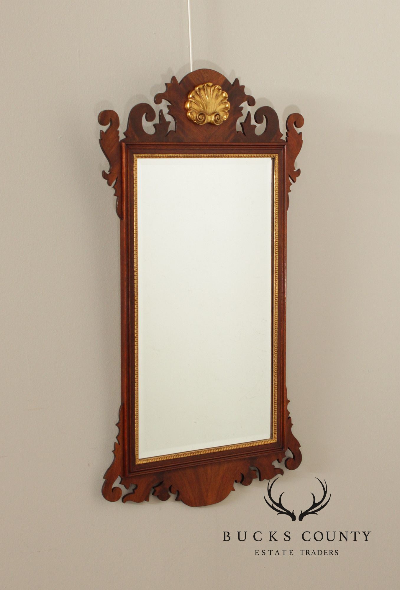 Henkel Harris Chippendale Style Mahogany Wall Mirror