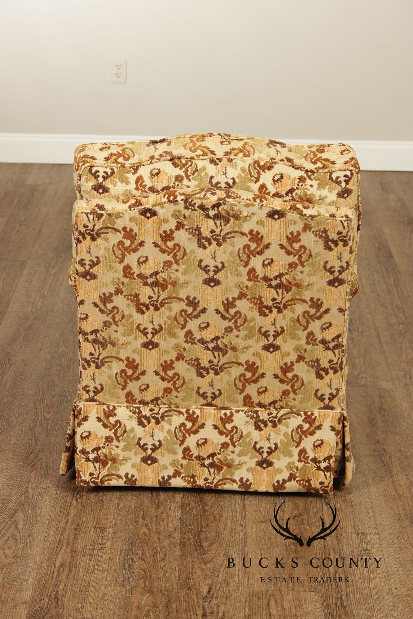 Sherrill Furniture Pair of Swivel Rocking Armchairs & Ottoman