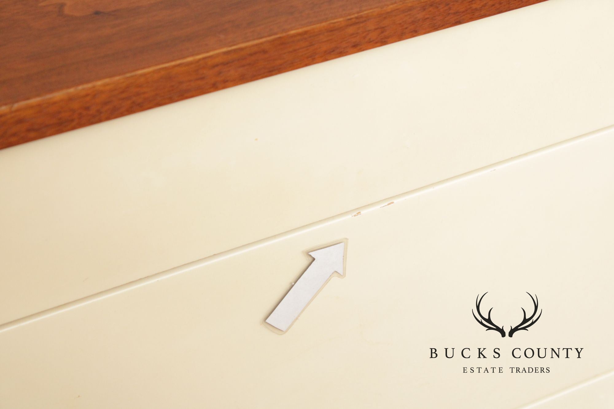 Mid Century Modern White Lacquered Tall Chest