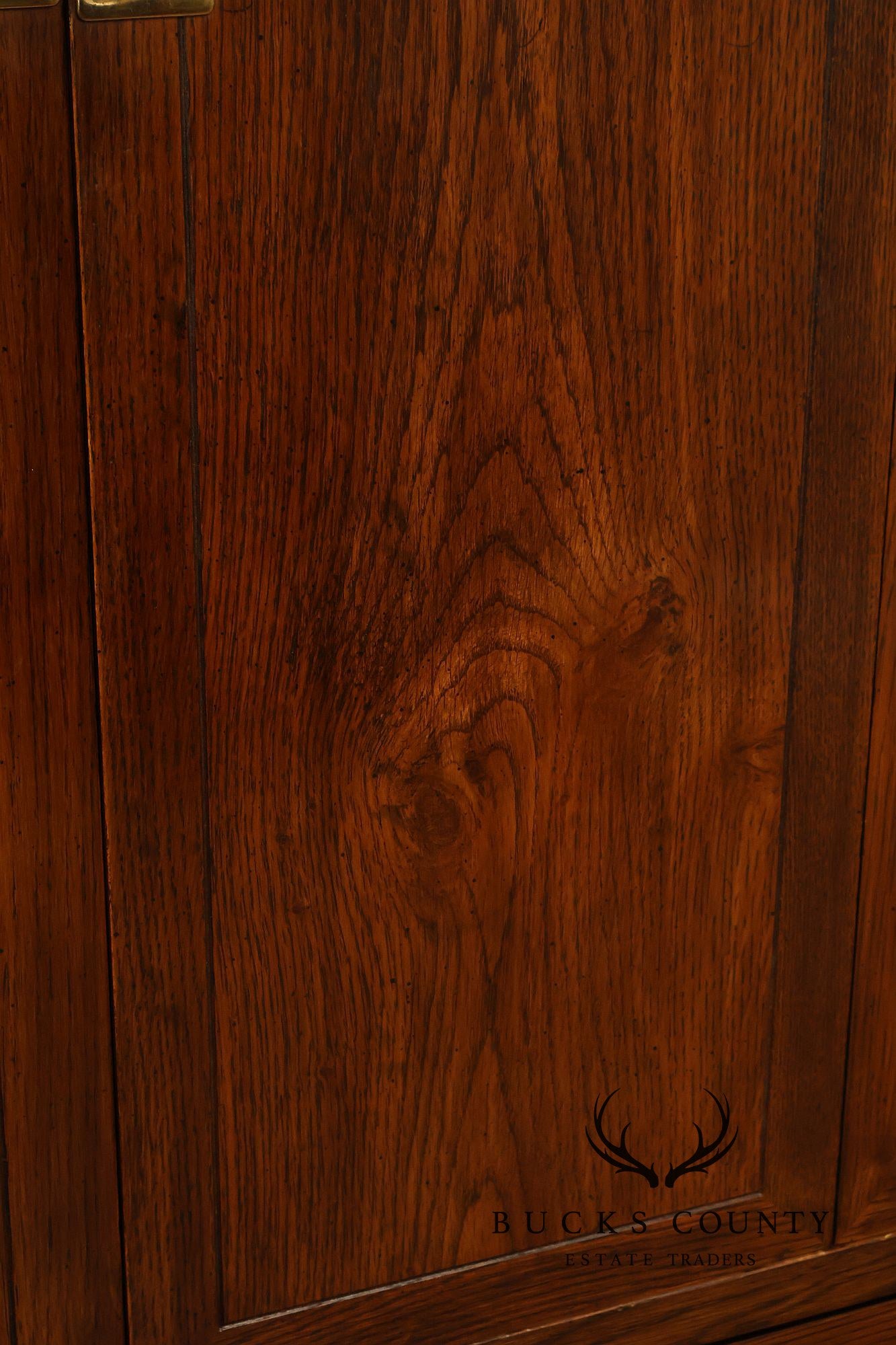 Henredon Scene One Campaign Style Walnut Armoire Chest