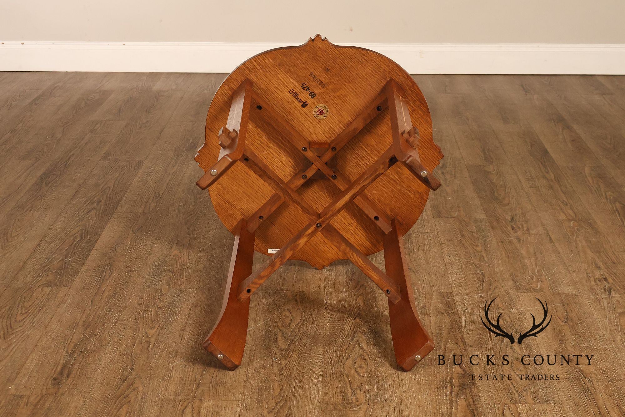 Stickley Mission Collection Harvey Ellis Inlaid Oak Tea Table