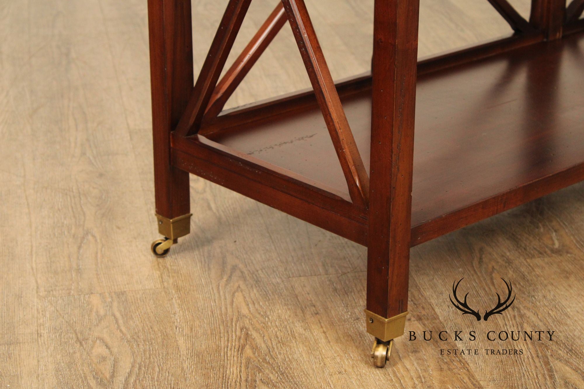 Hickory White Regency Style Console Table